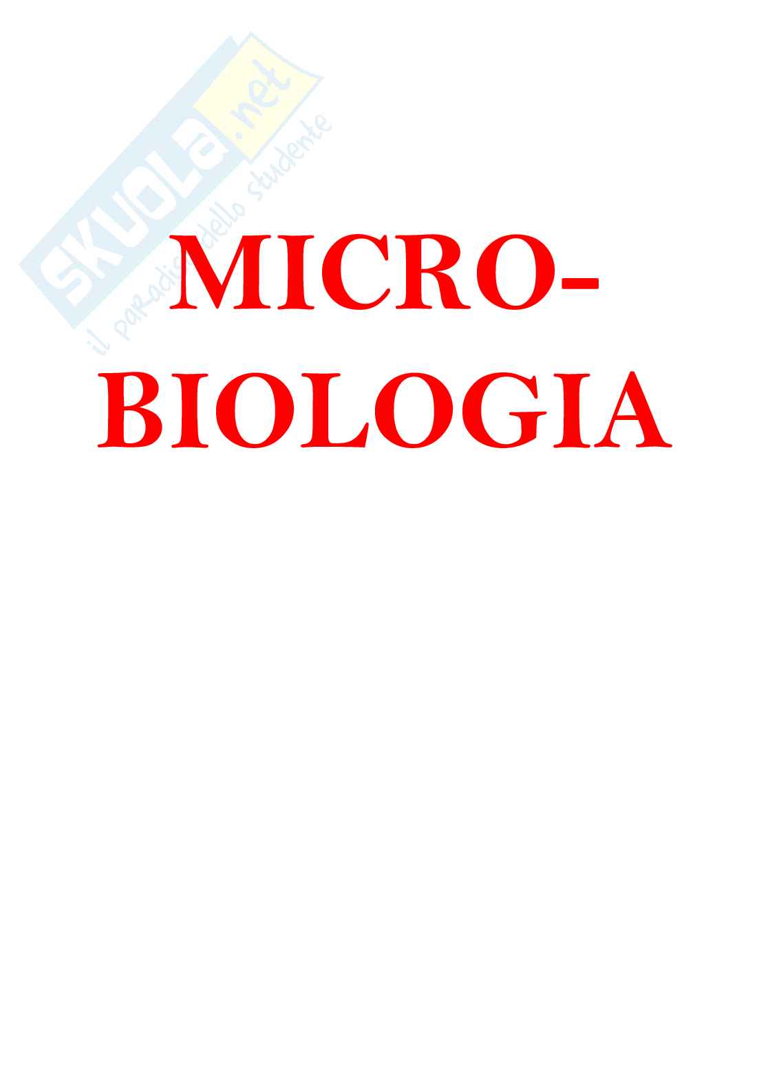 Appunti Microbiologia Pag. 1