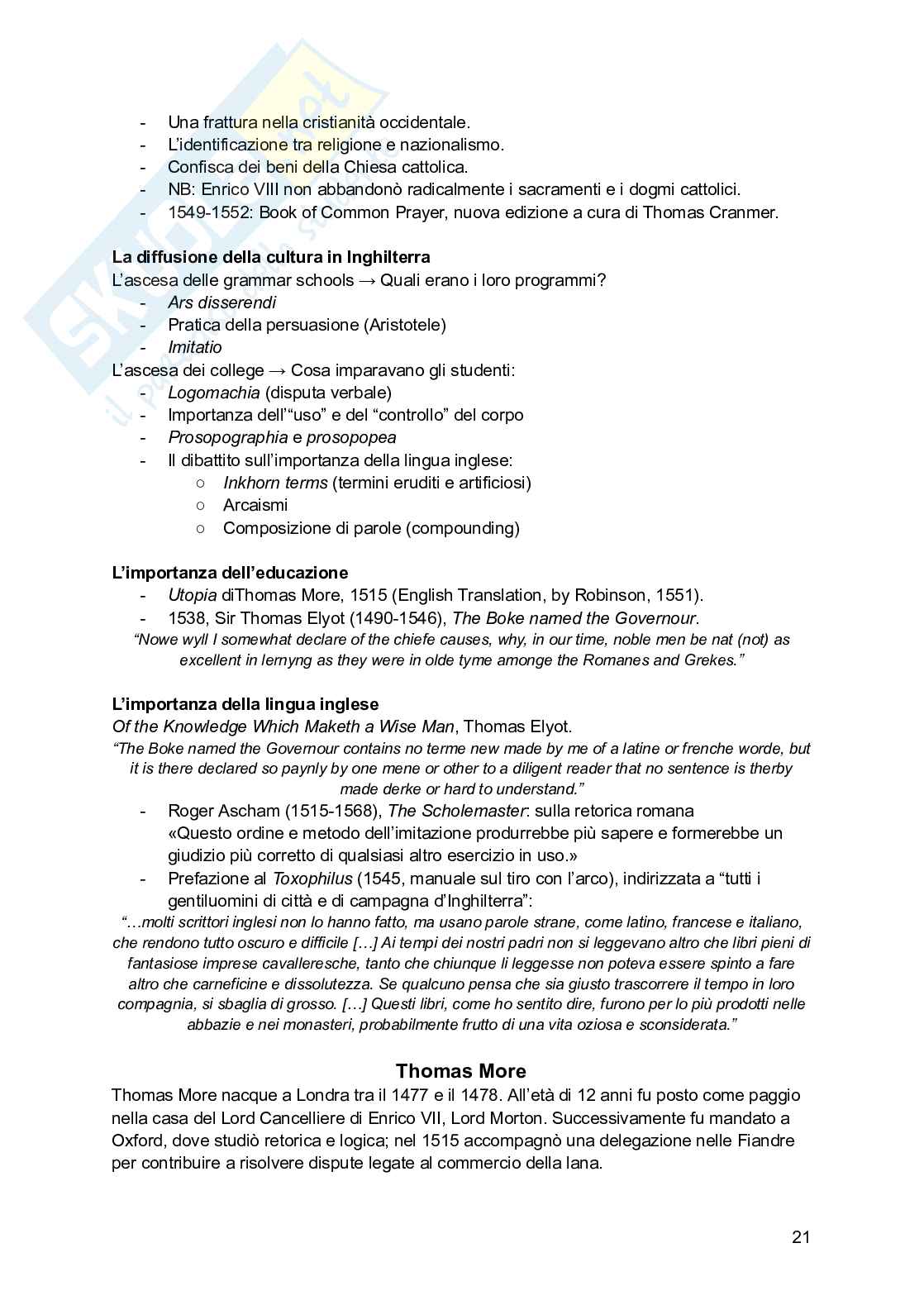 Letteratura inglese 1 Pag. 21