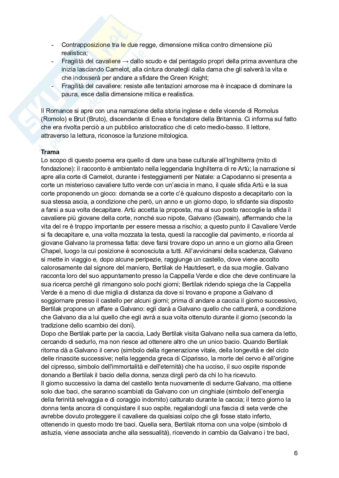 Letteratura inglese 1 Pag. 6