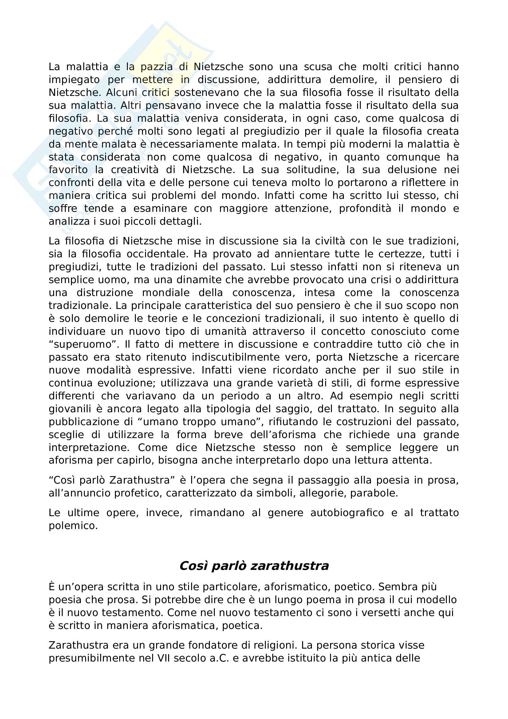 Nietzsche e Così parlò Zarathustra Pag. 2