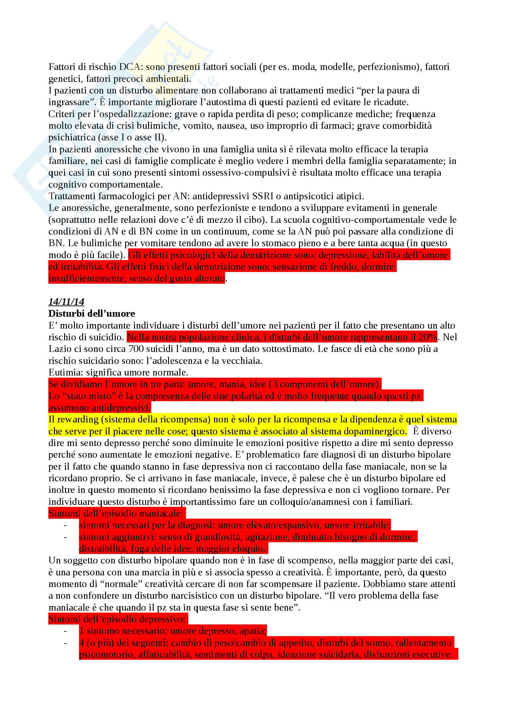 Psichiatria, Appunti Pag. 6
