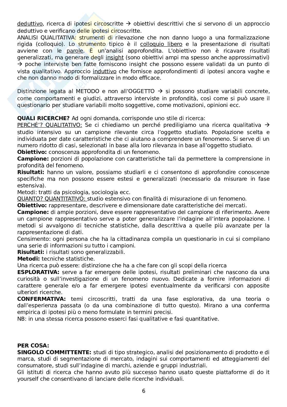 Riassunto esame Ricerche di mercato ed etnografia culturale, Prof. Mortara Ariela, libro consigliato Slides del corso, Ariela Mortara Pag. 6