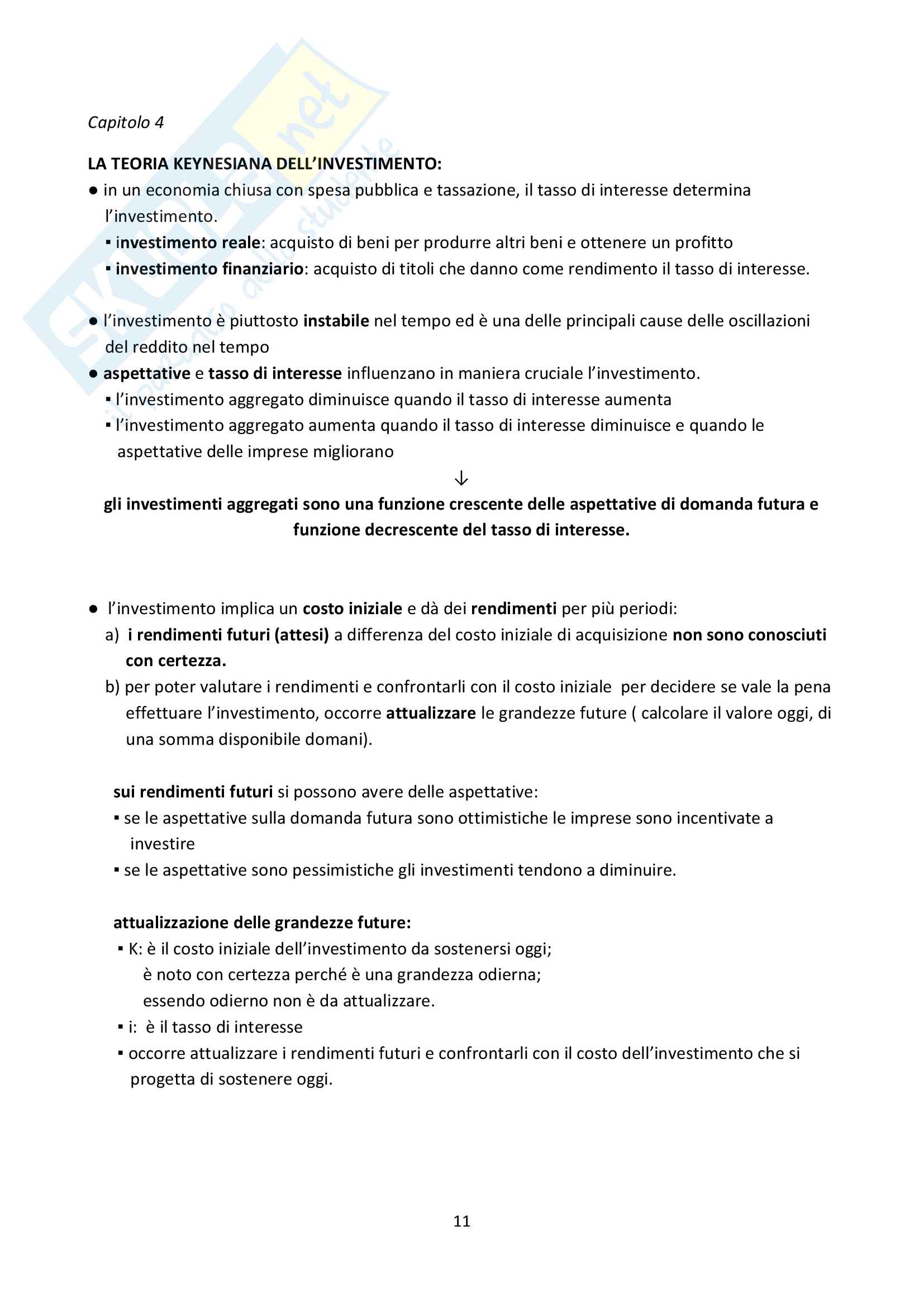 Riassunto esame Macroeconomia, Prof Luca Gori e Italo Lavanda, libro consigliato Principi di Macroeconomia, Capire una crisi di G. Rampa Pag. 11
