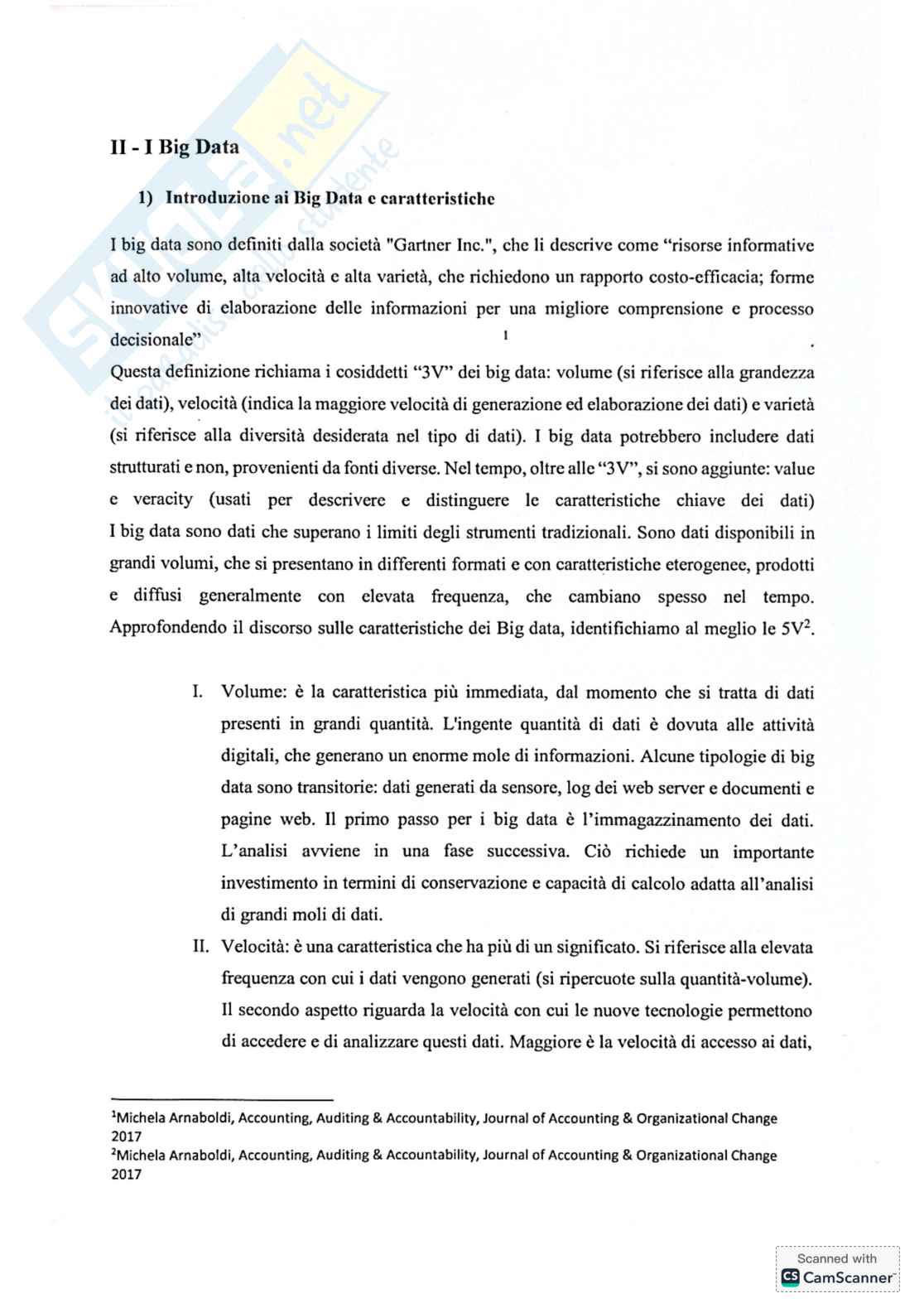 Riassunto esame Economia aziendale, Prof. Mancini Daniela, libro consigliato Big data analyst: il manuale del data scientist, Rezzani Pag. 1