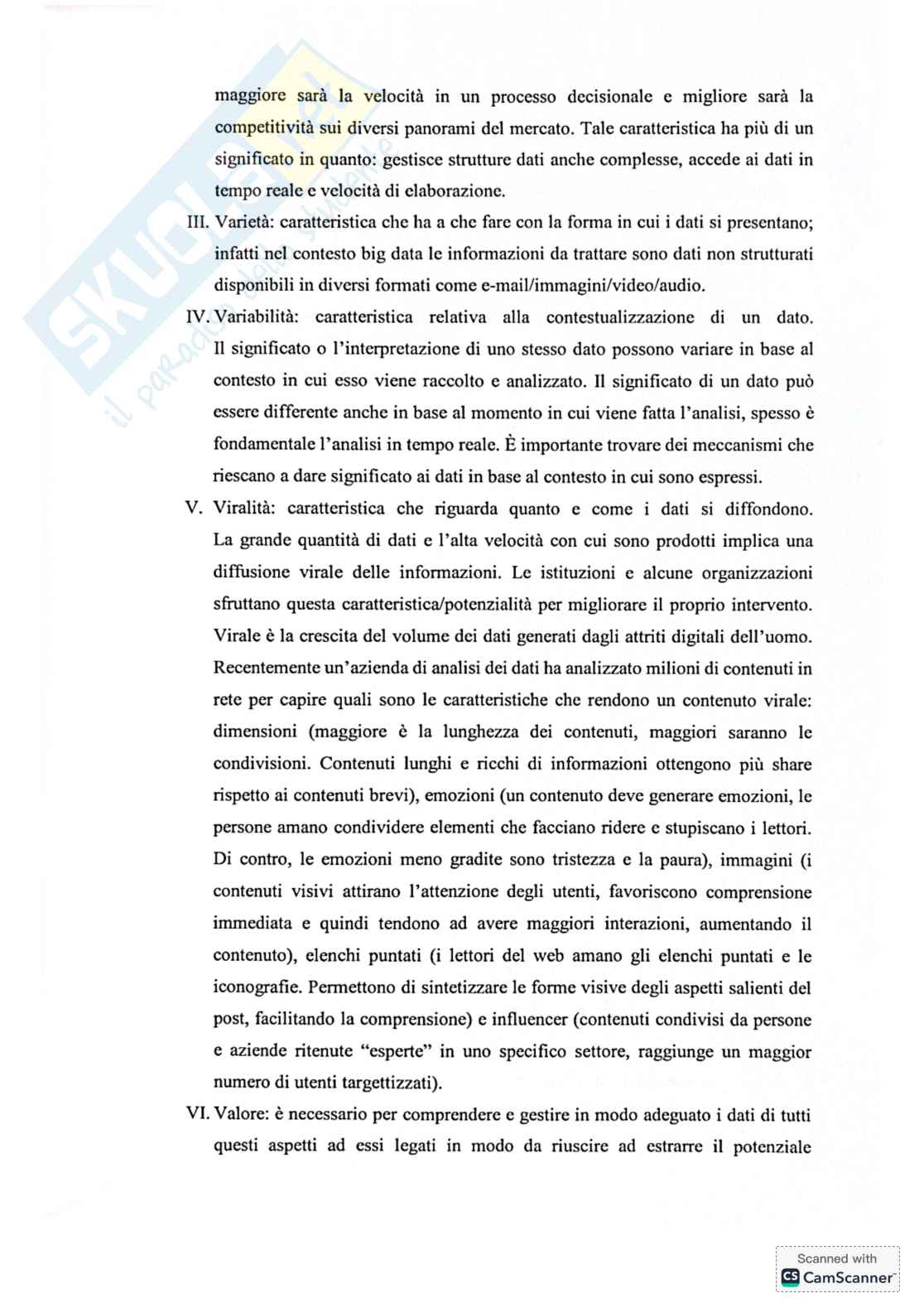 Riassunto esame Economia aziendale, Prof. Mancini Daniela, libro consigliato Big data analyst: il manuale del data scientist, Rezzani Pag. 2
