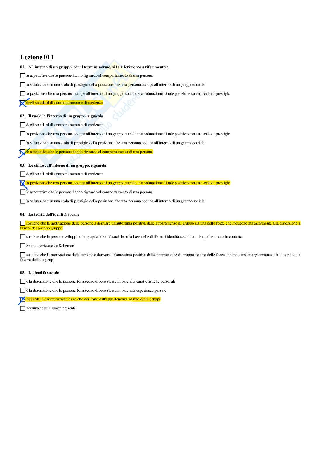 Paniere Motivazione e benessere personale (2026) - Risposte multiple corrette Pag. 11