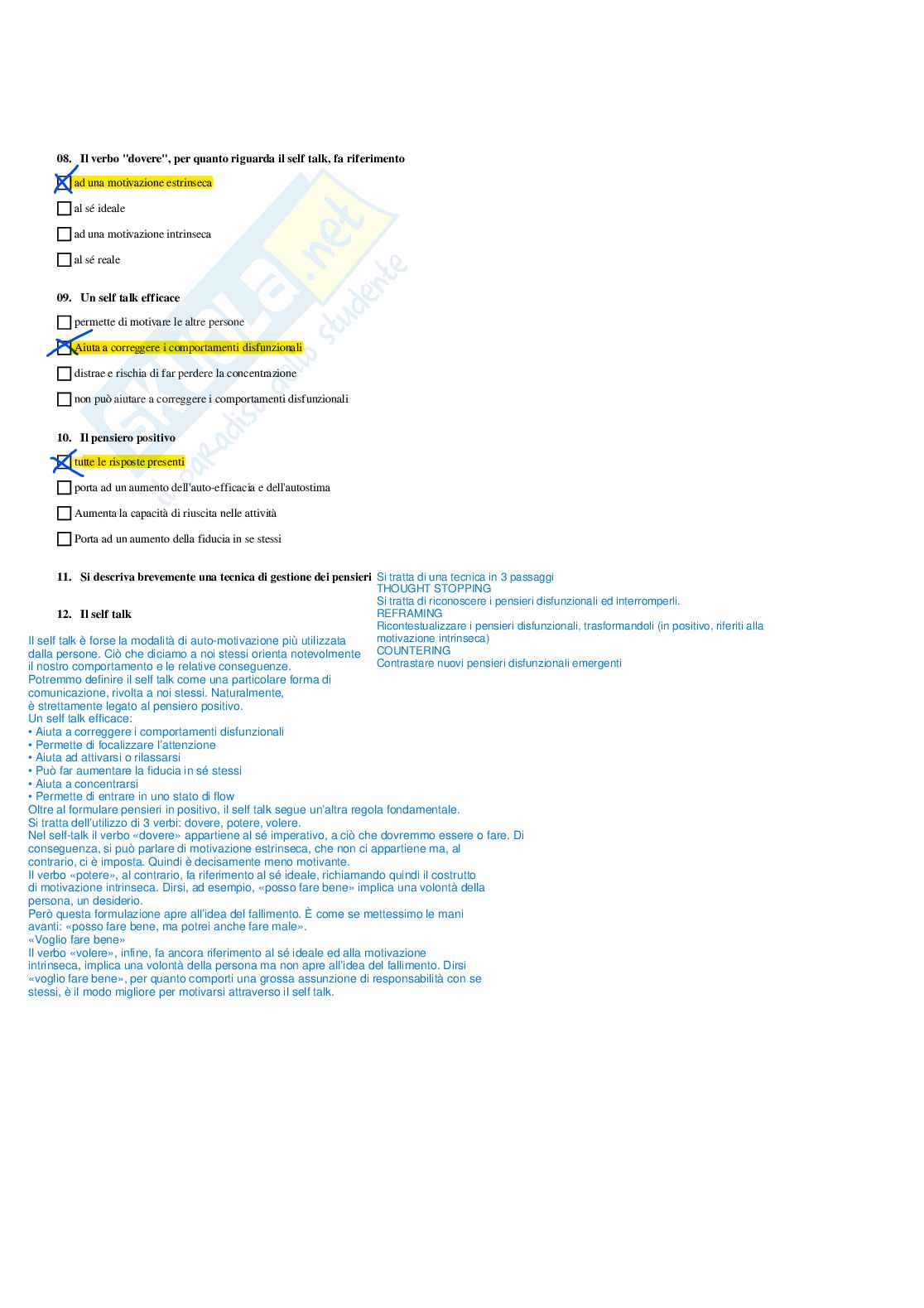 Paniere Motivazione e benessere personale (2026) - Risposte multiple corrette Pag. 41