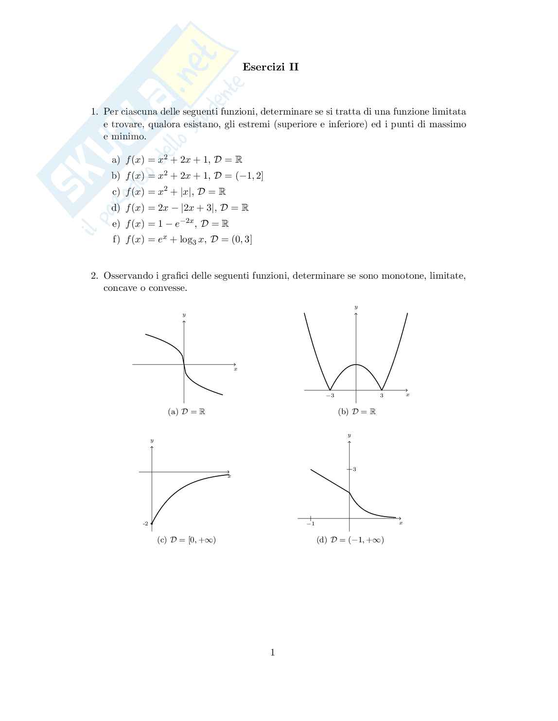 Matematica generale I Pag. 1
