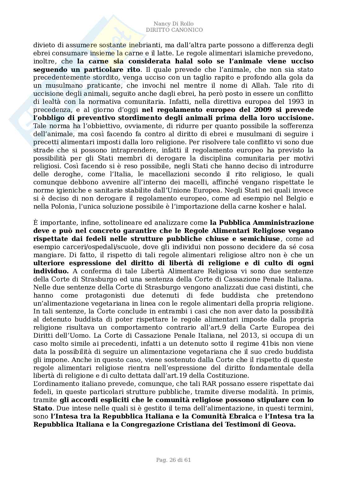 Appunti Lezione, Diritto Canonico, prof. Milani Pag. 26