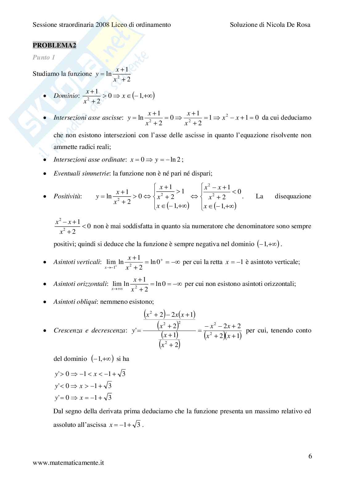 2008. Liceo scientifico di ordinamento sessione straordinaria Pag. 6