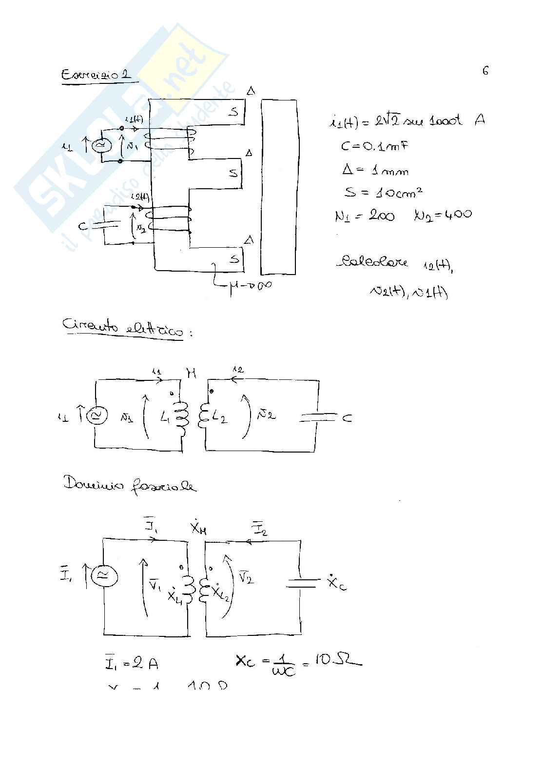 Esercizi di Elettrotecnica e macchine elettriche sui circuiti magnetici  Pag. 21