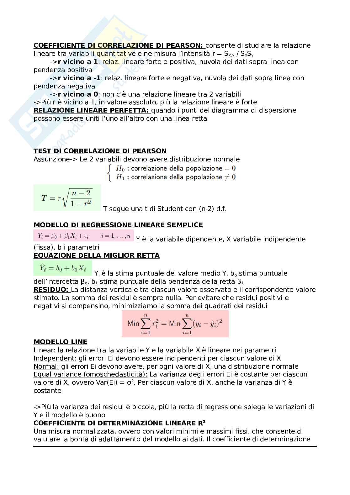 Appunti di Statistica Pag. 11
