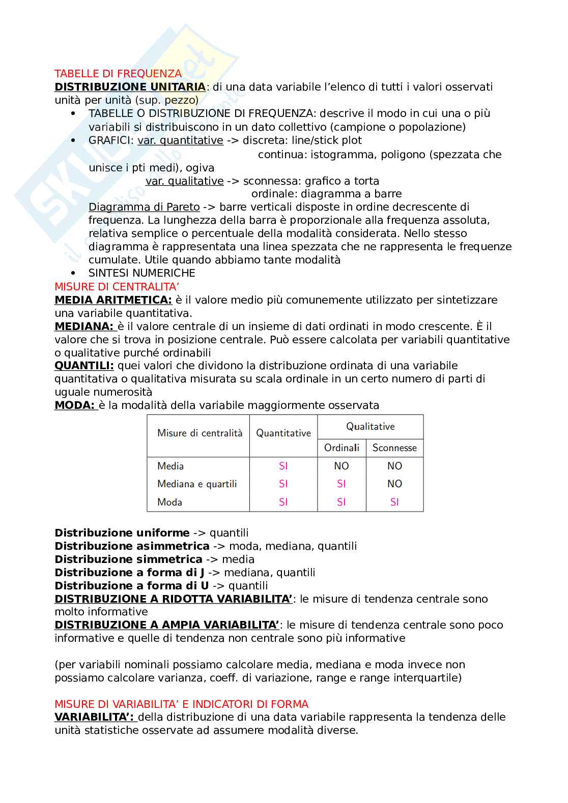 Appunti di Statistica Pag. 2