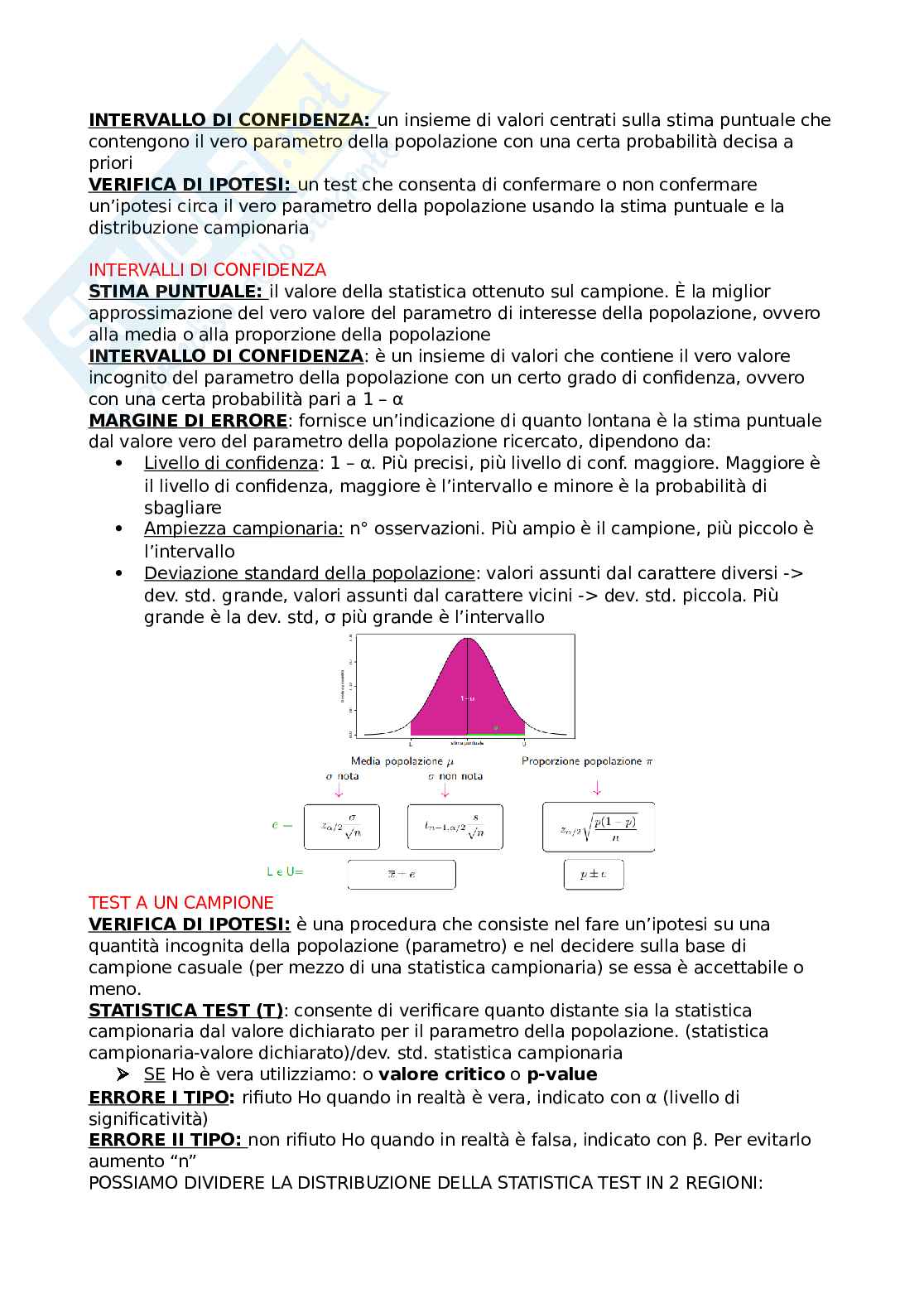Appunti di Statistica Pag. 6