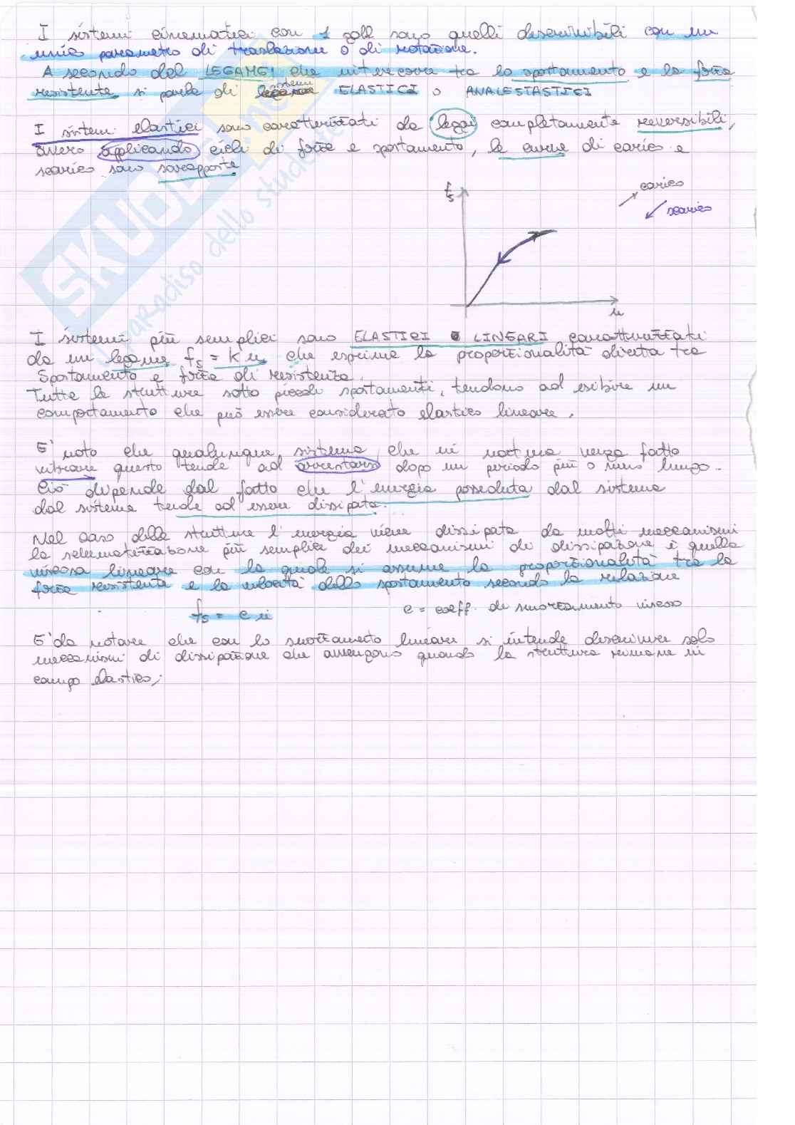 Esame di tecnica delle costruzioni II: sistemi cinematici ad uno e più gradi di libertà Pag. 1