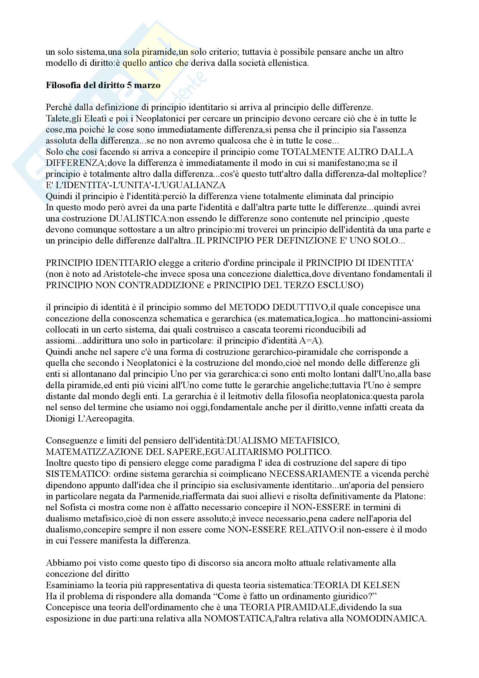 Appunti lezioni filosofia del diritto MANZIN: Parte 1 pensiero classico e moderno,principio Pag. 51