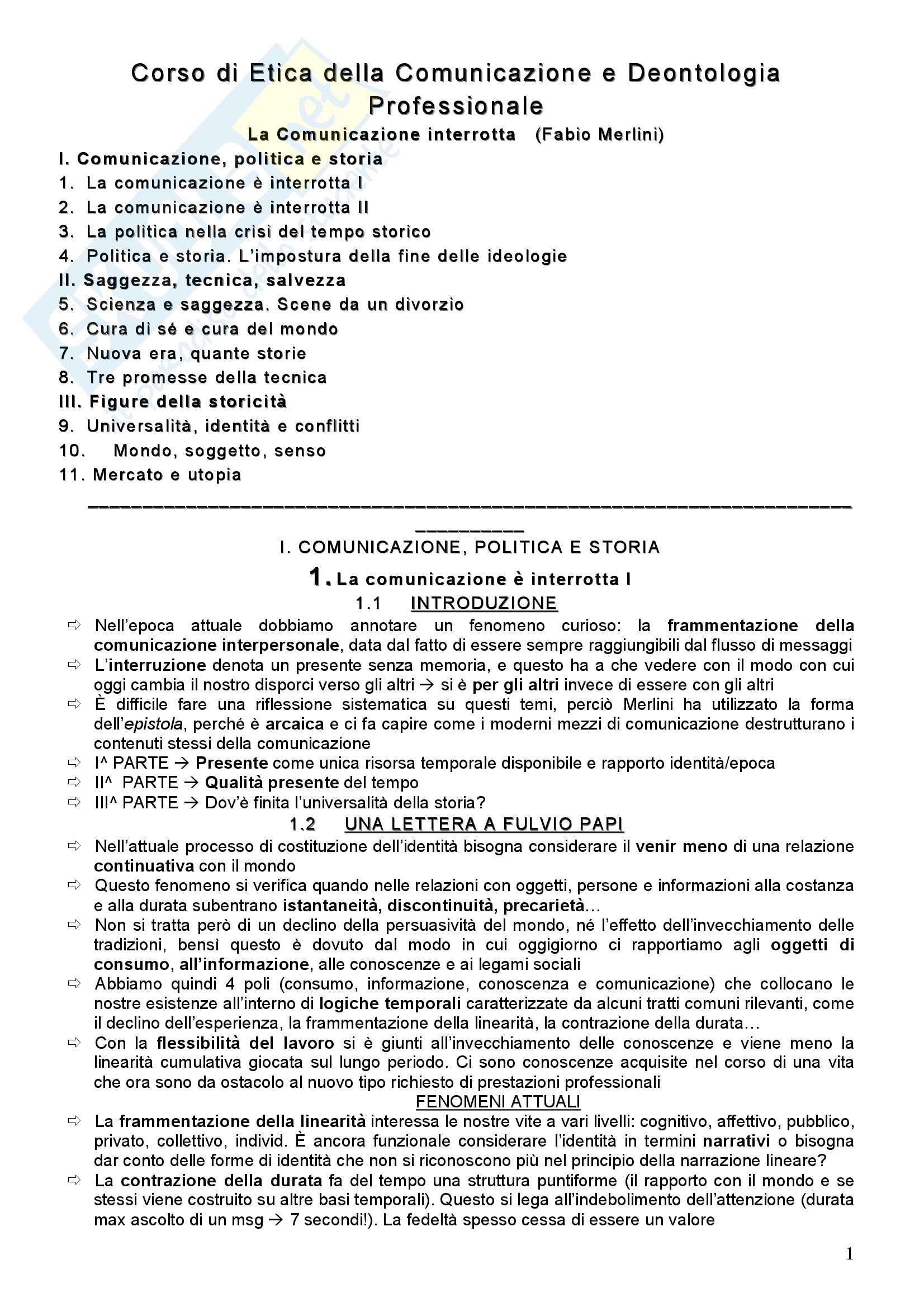 Psicologia del linguaggio - La comunicazione interrotta Pag. 1