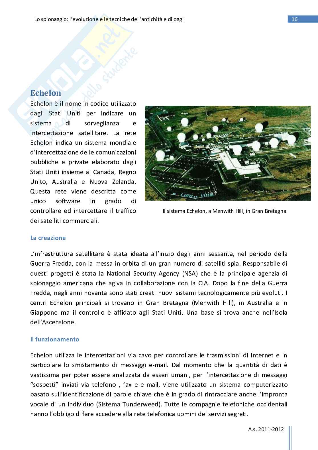 Spionaggio - Tesina per Scuola Media Pag. 16