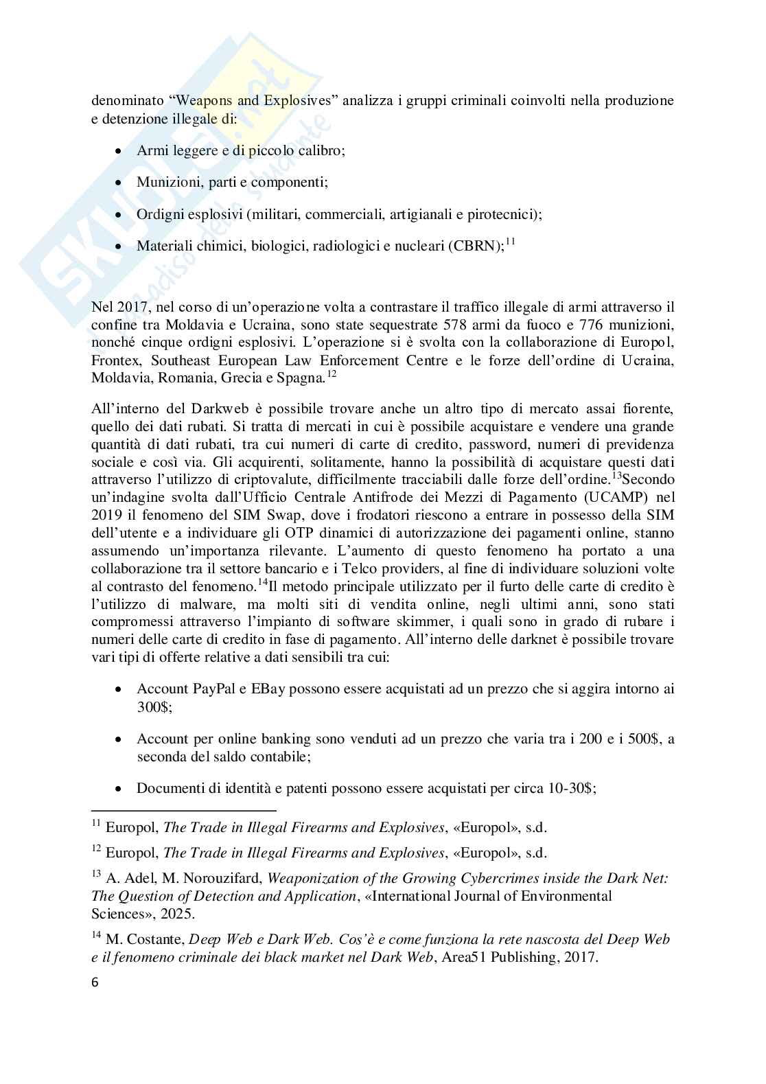 Cybercrime e Darkweb: il lato oscuro di Internet Pag. 6