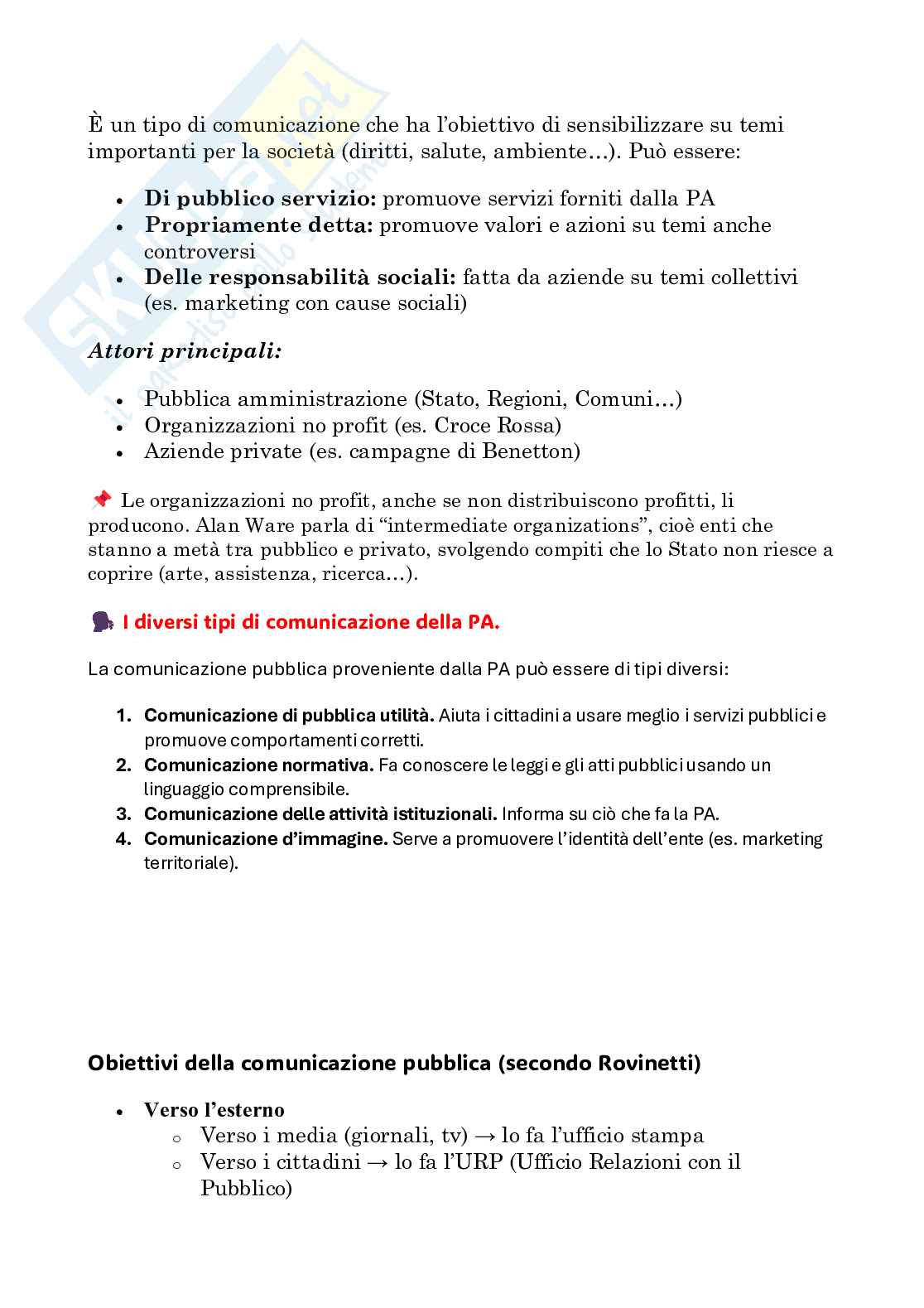 Appunti Comunicazione pubblica e istituzionale Pag. 16