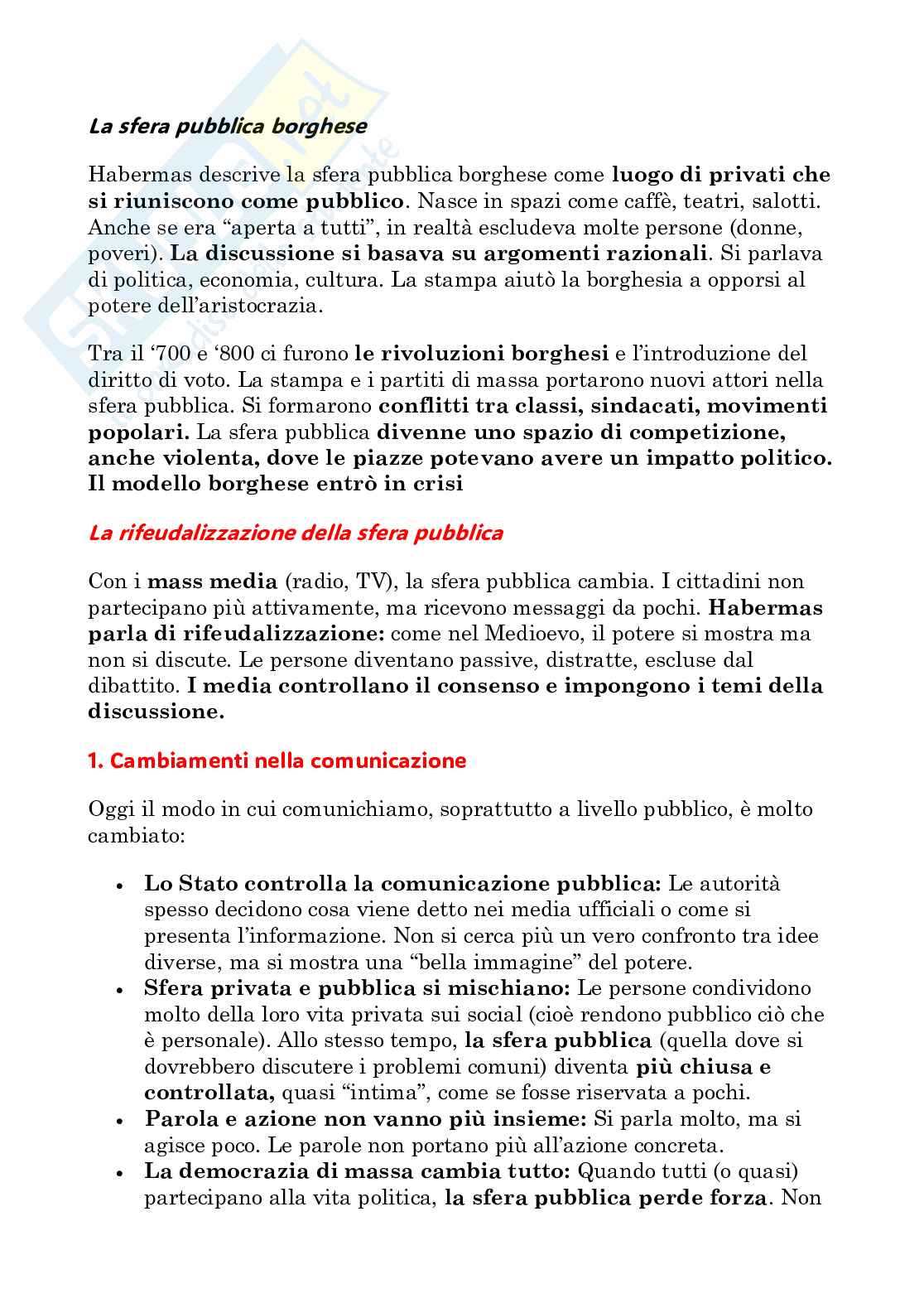 Appunti Comunicazione pubblica e istituzionale Pag. 21