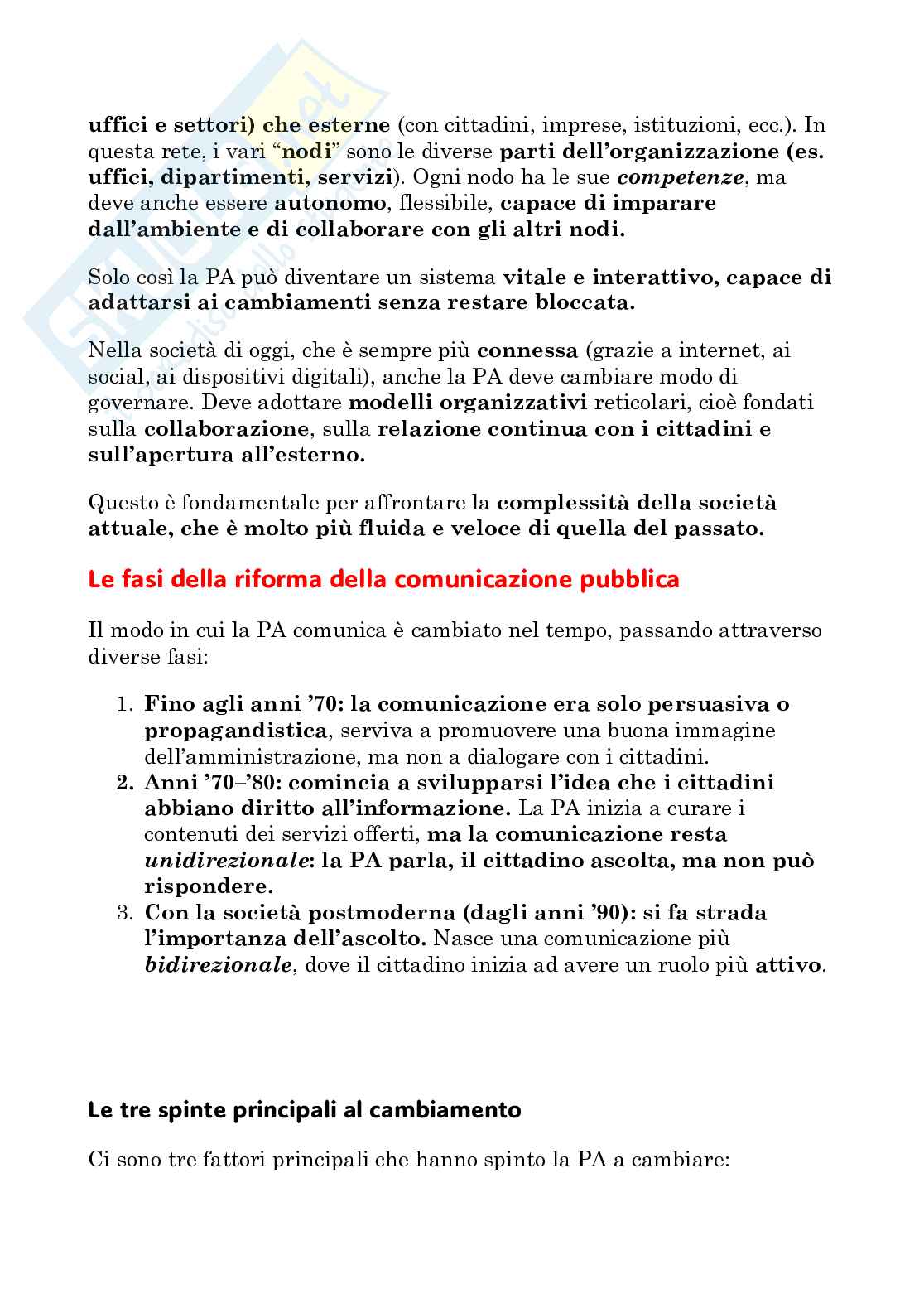 Appunti Comunicazione pubblica e istituzionale Pag. 51