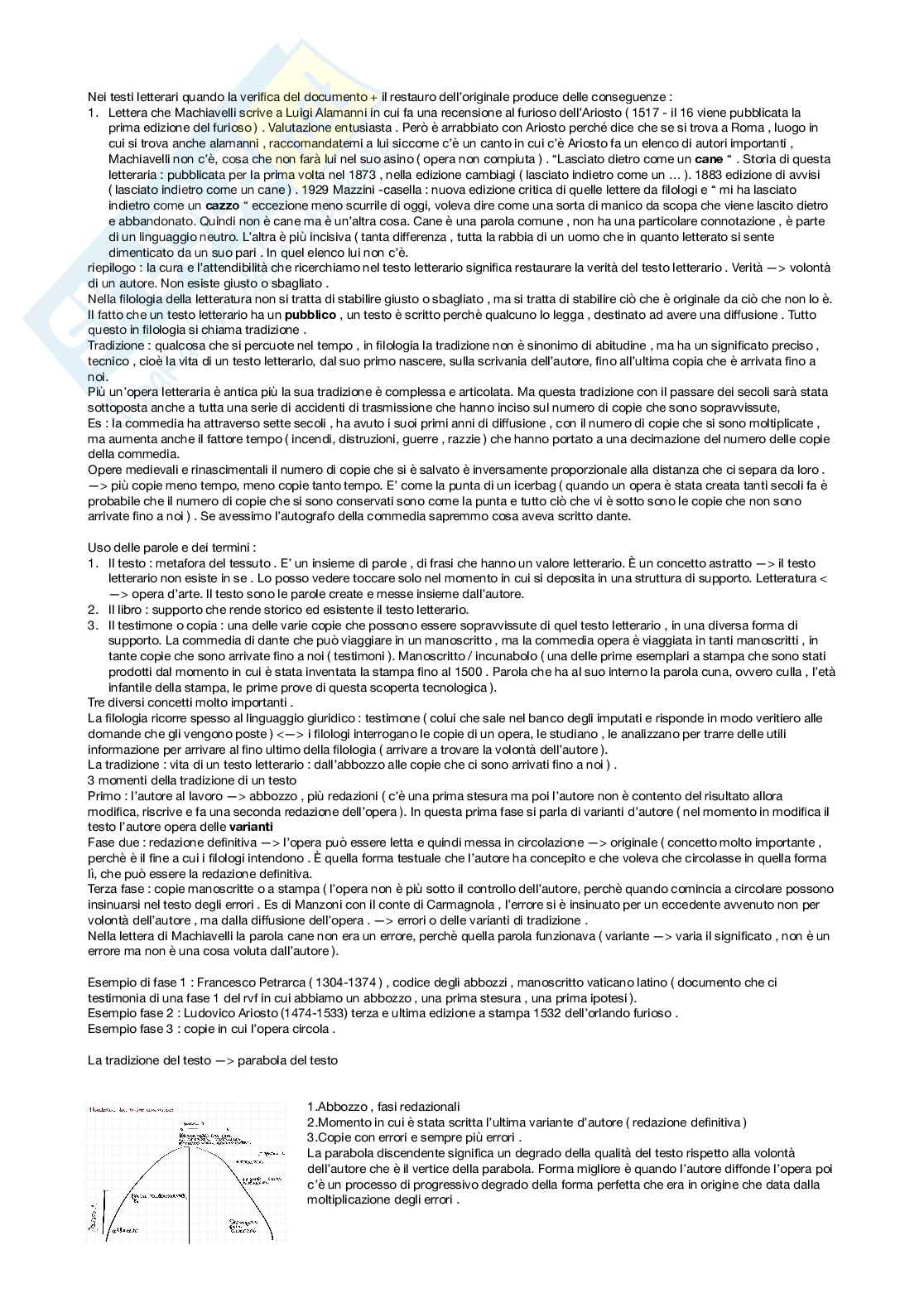 Appunti lezione Filologia italiana Pag. 2
