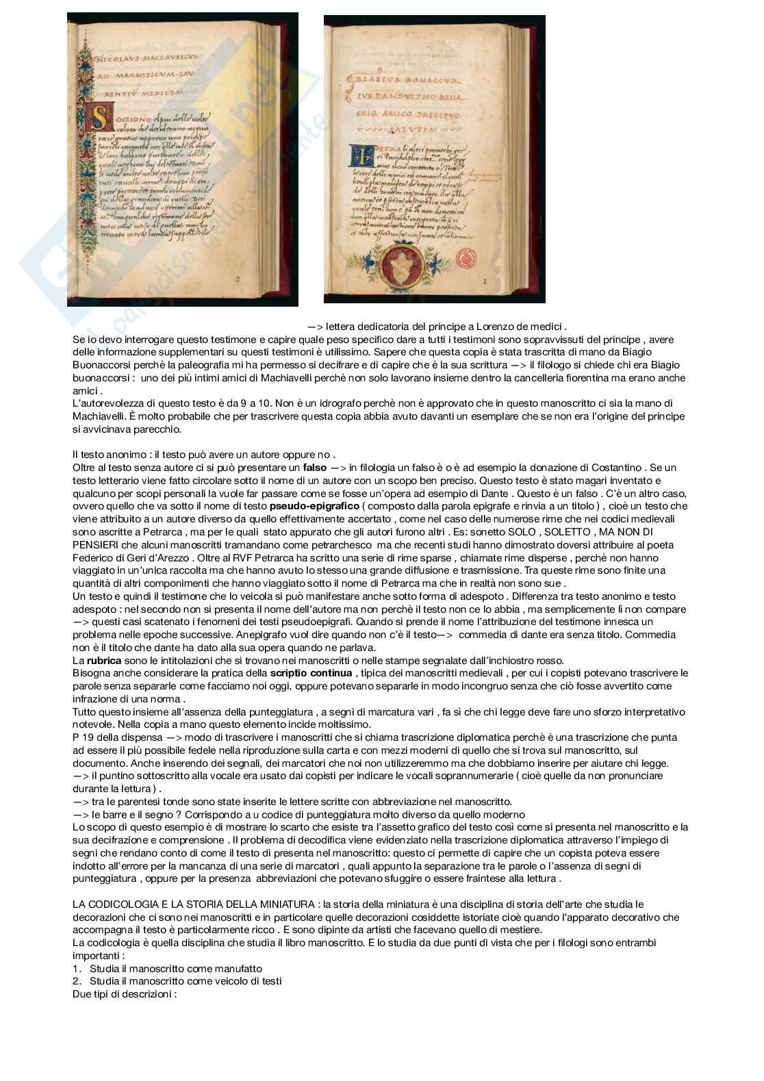Appunti lezione Filologia italiana Pag. 6