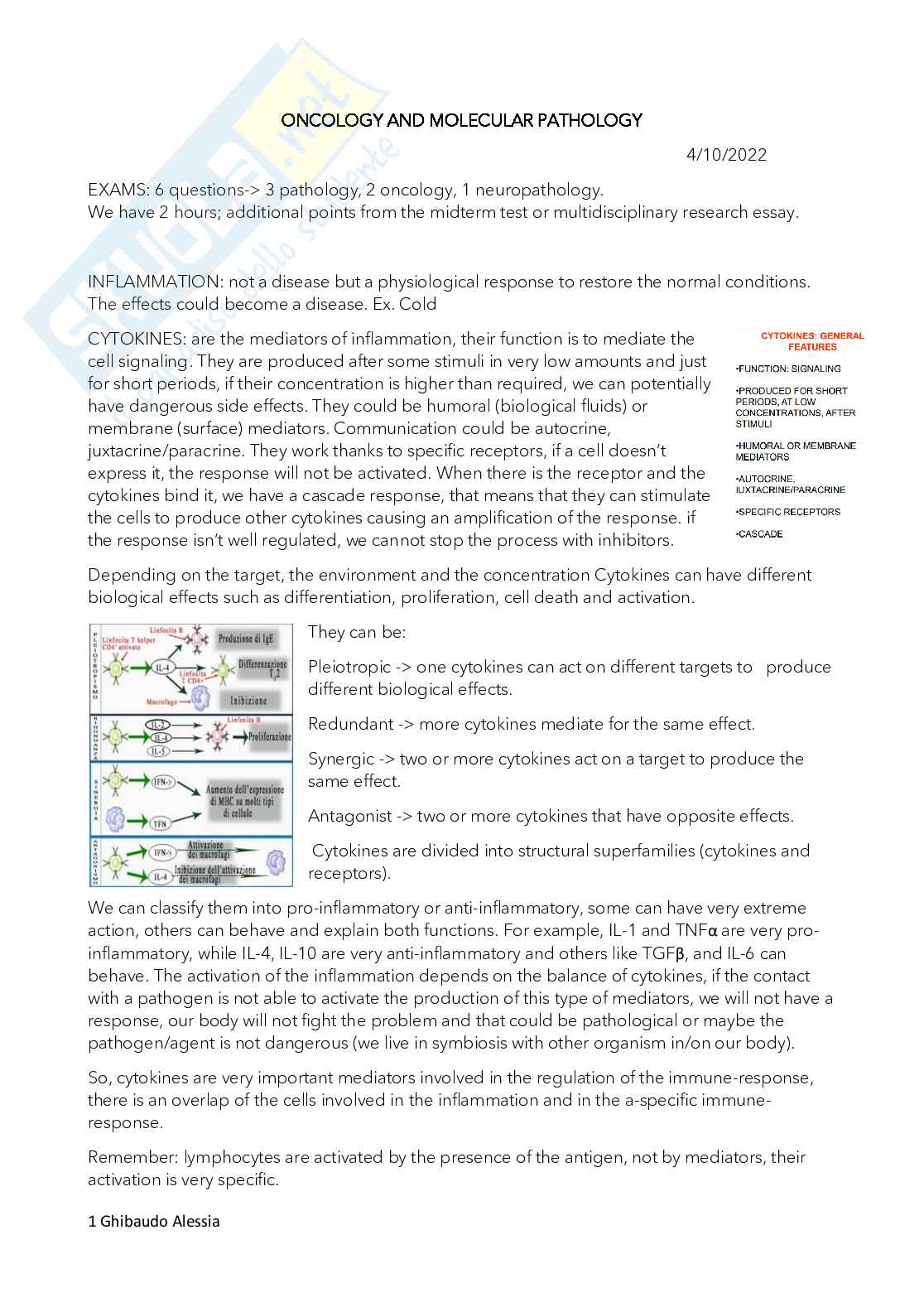 Appunti di Patologia (corso OMP) Pag. 1