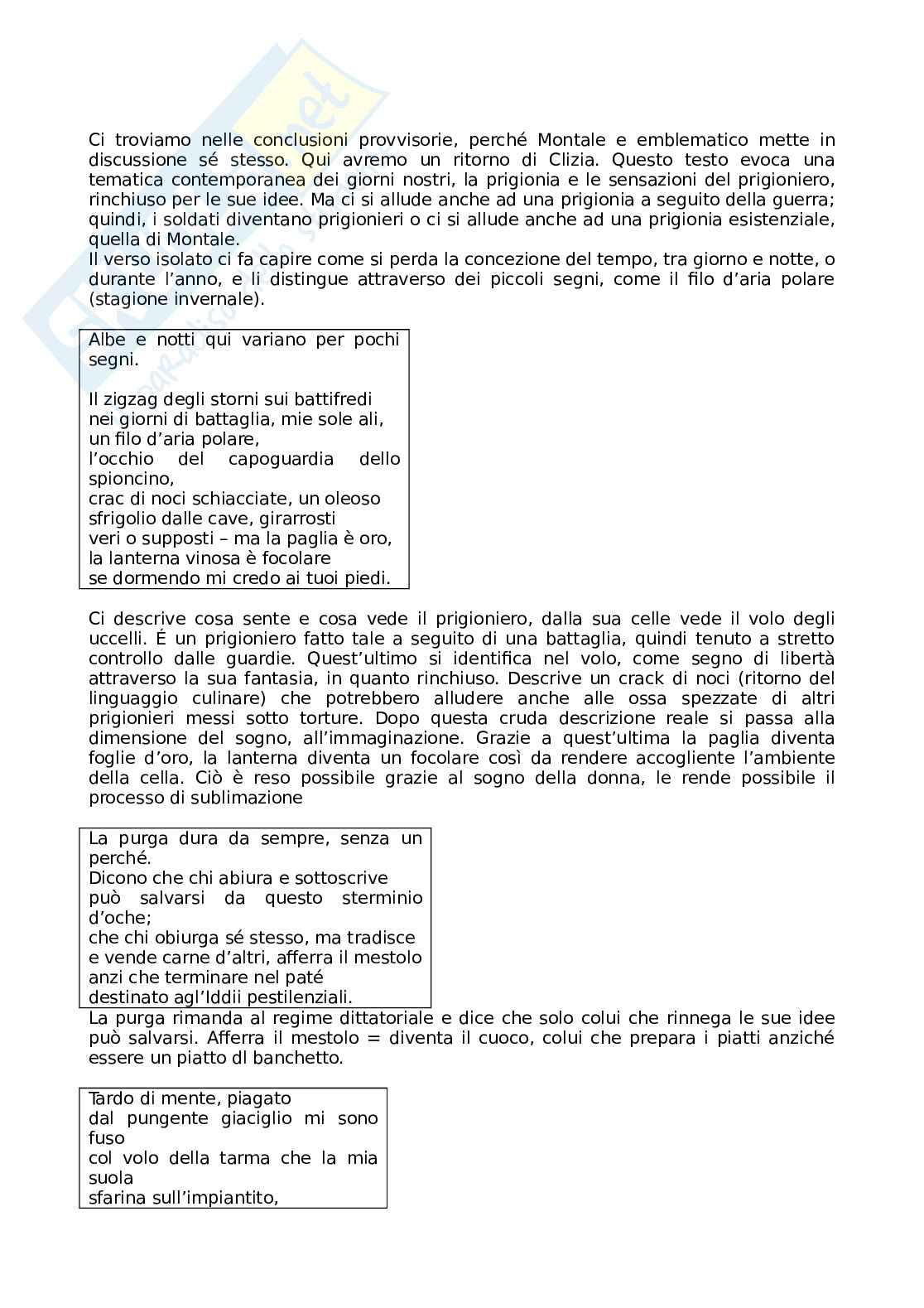 Eugenio Montale: La Bufera e altro Pag. 36