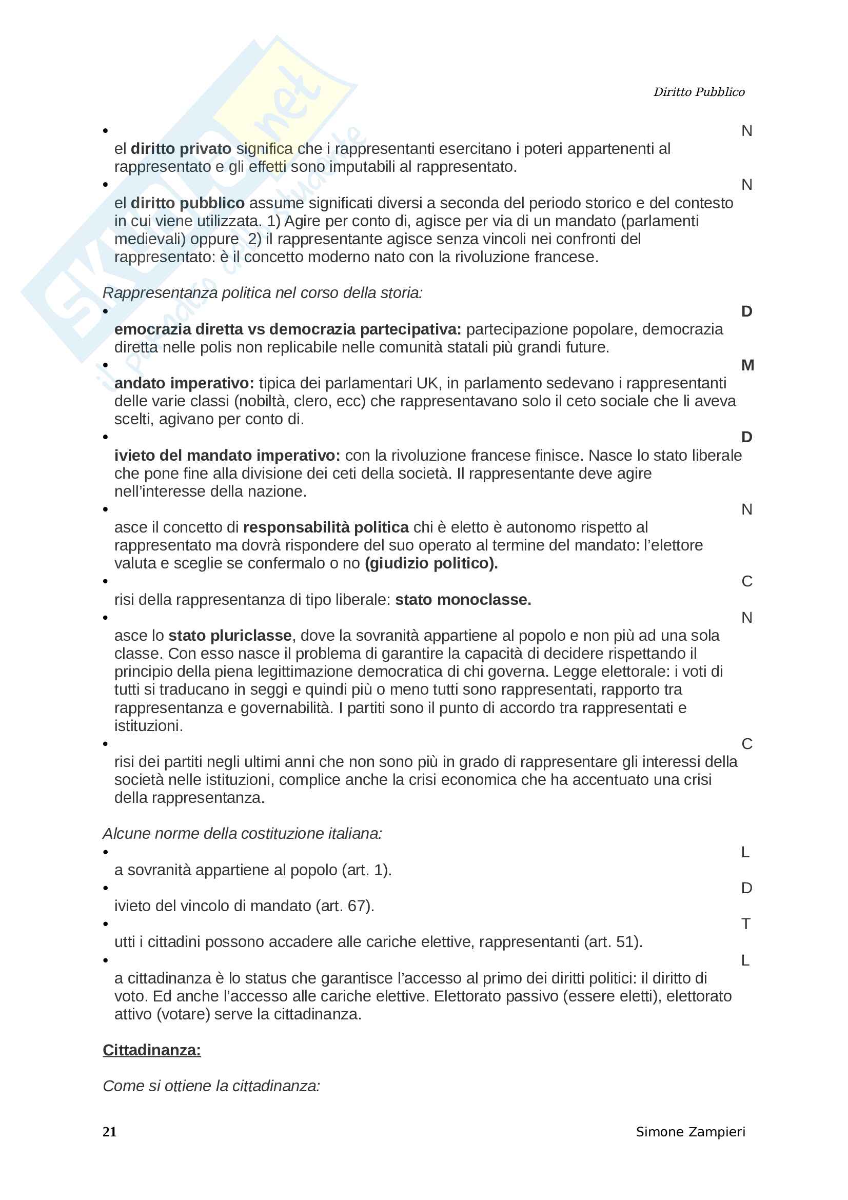 Appunti diritto pubblico, Prof. Scuto Pag. 21