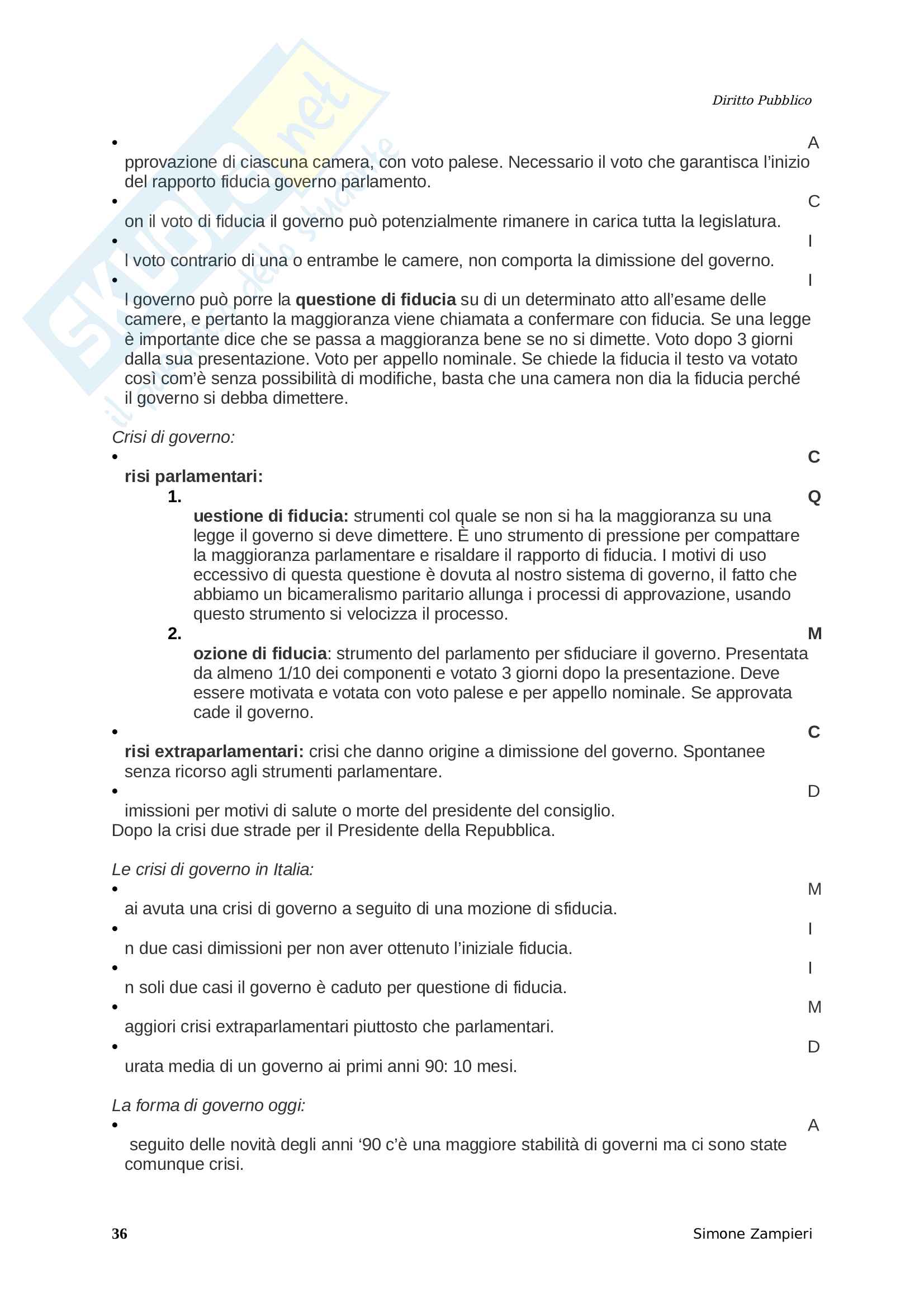 Appunti diritto pubblico, Prof. Scuto Pag. 36