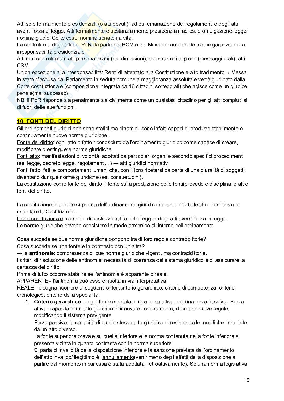 Riassunto esame Introduzione al diritto, Prof. Pradi Andrea, libro consigliato Lineamenti di diritto pubblico, Giandomenico Falcon Pag. 16