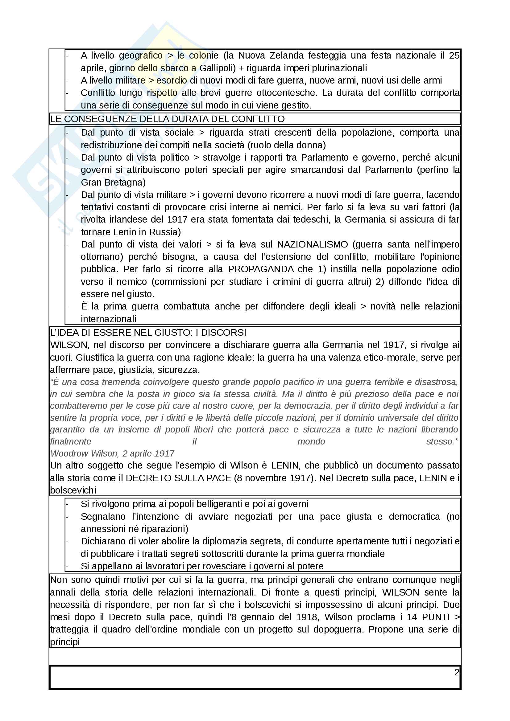 Appunti di storia delle relazioni internazionali Pag. 2