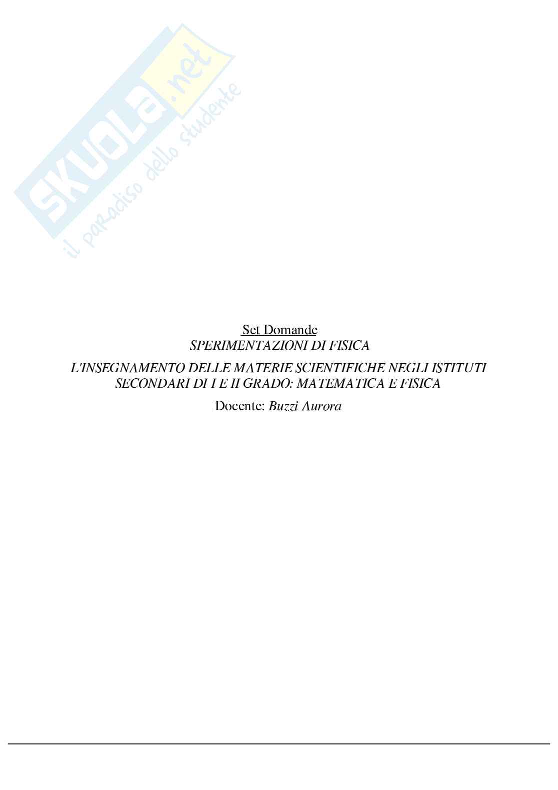 Paniere nuovo di sperimentazioni di Fisica Pag. 1