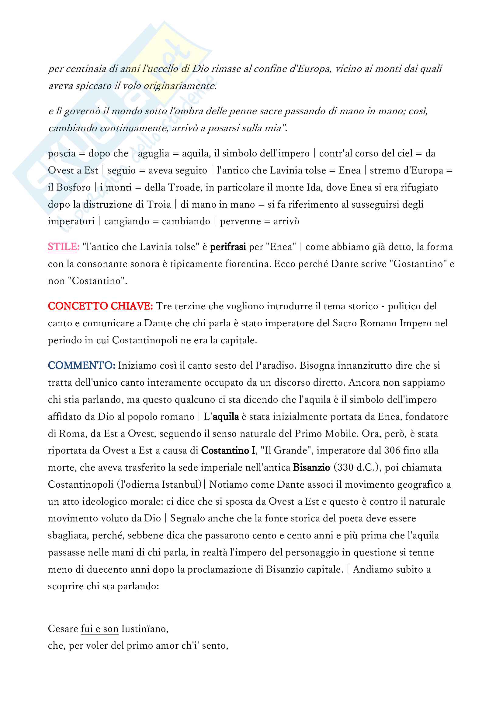 Tracce Di Analisi Del Testo Su Dante