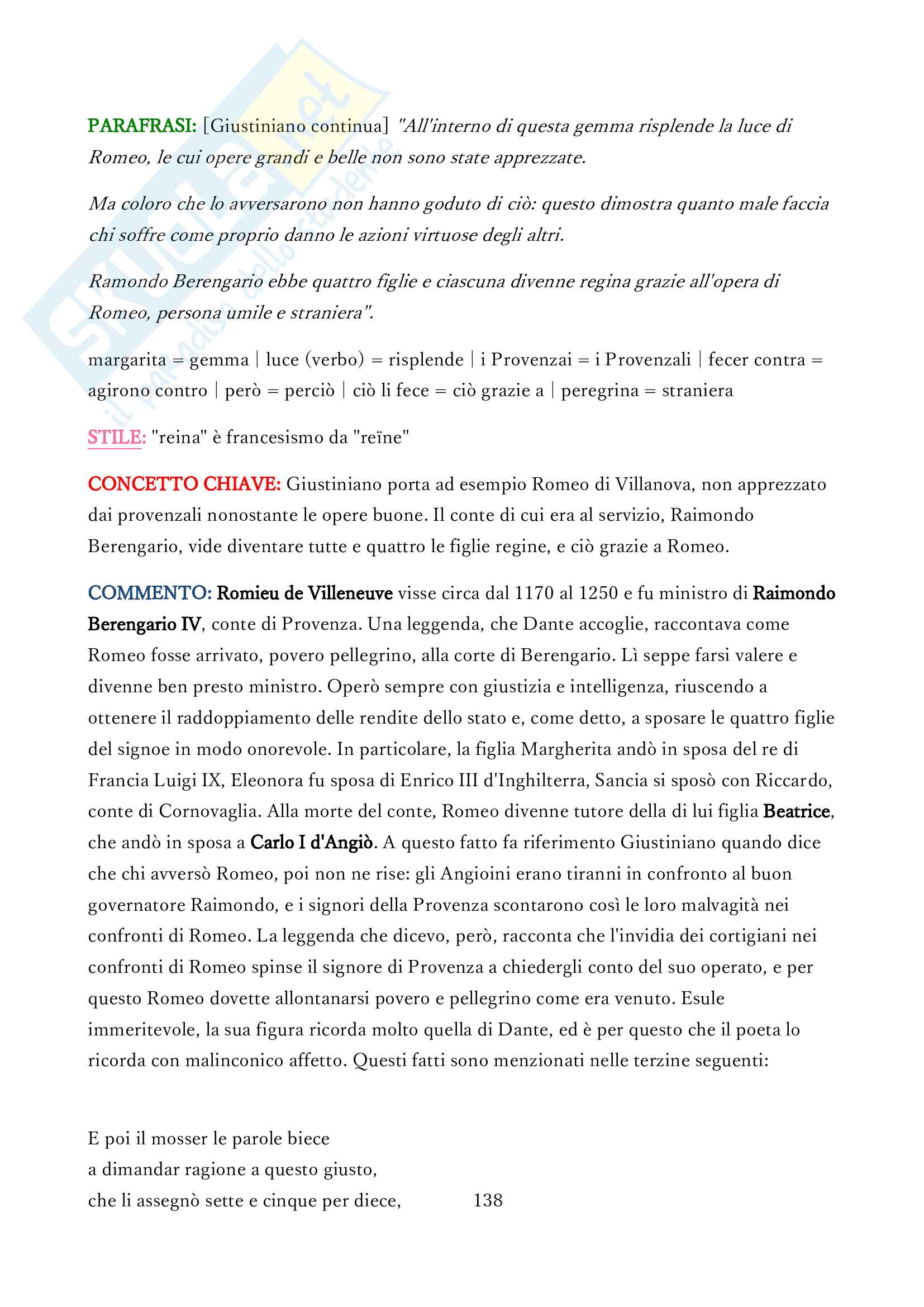 Tracce Di Analisi Del Testo Su Dante