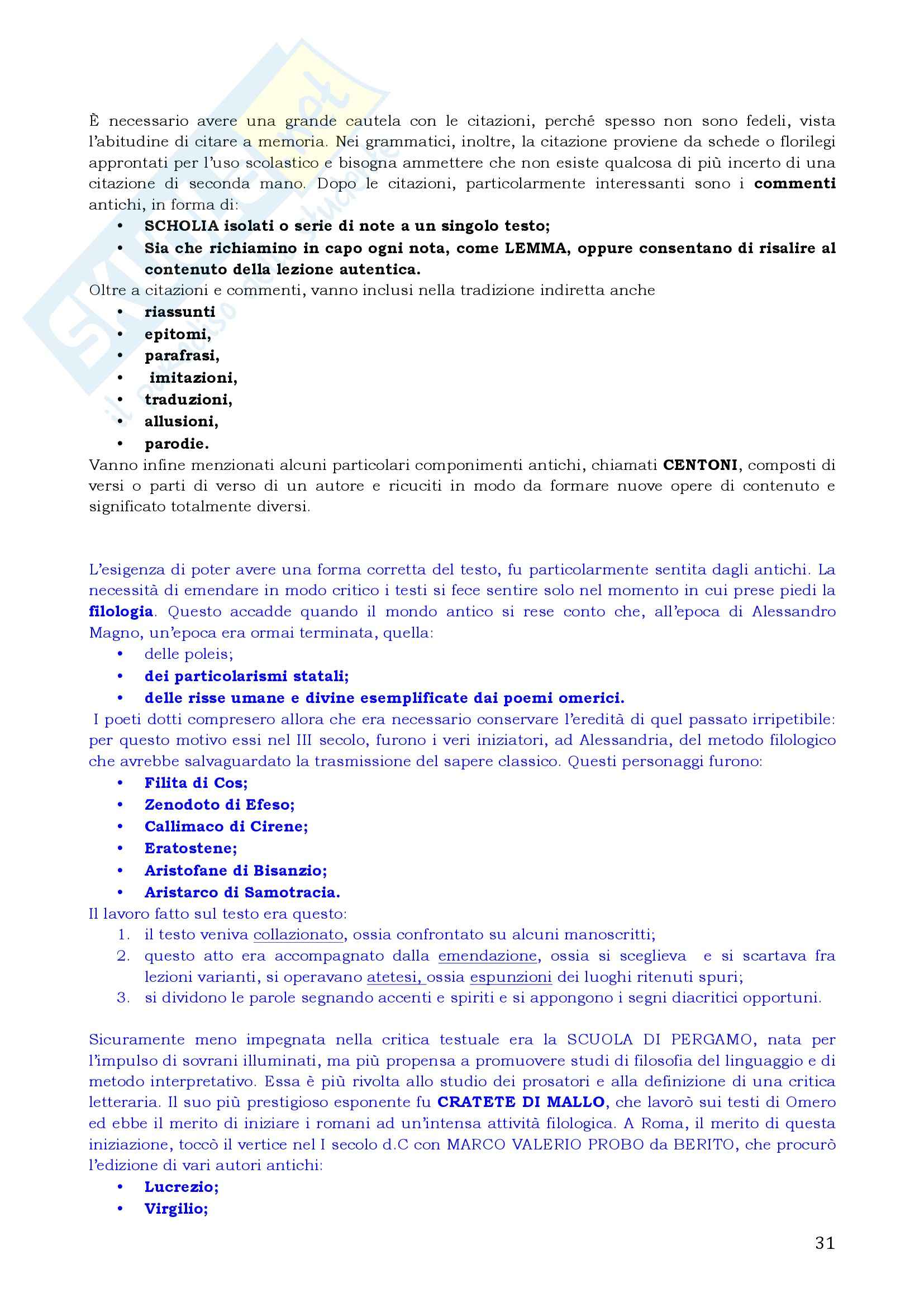 Riassunto esame Letteratura latina, prof. Cristante, libro consigliato Propedeutica del latino universitario, Traina Pag. 31