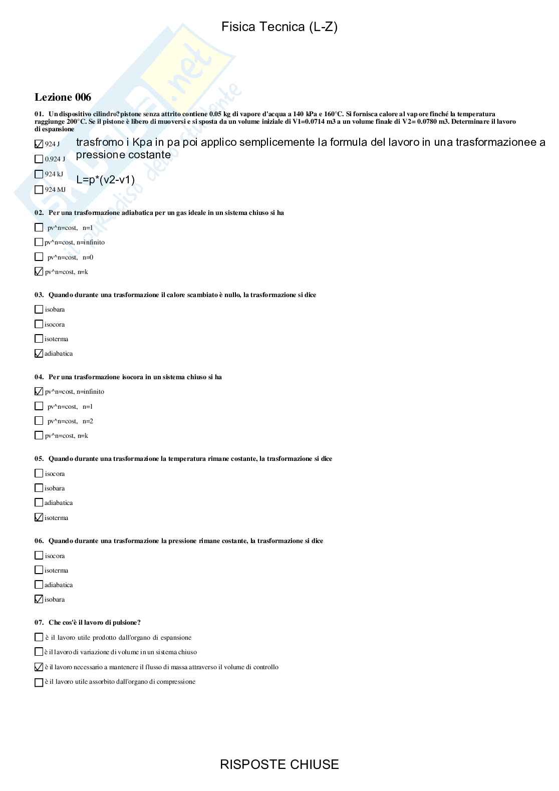 Fisica tecnica, LZ - Paniere compilato Pag. 21