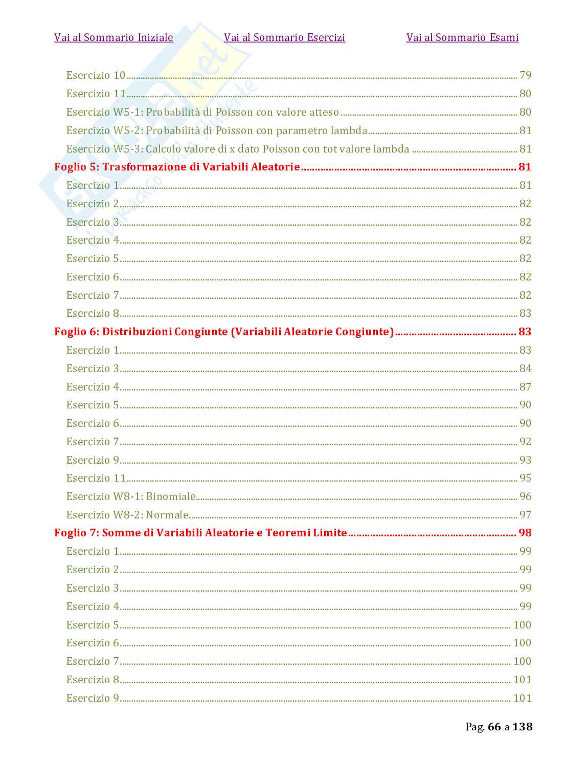 Probabilità e Statistica Pag. 66