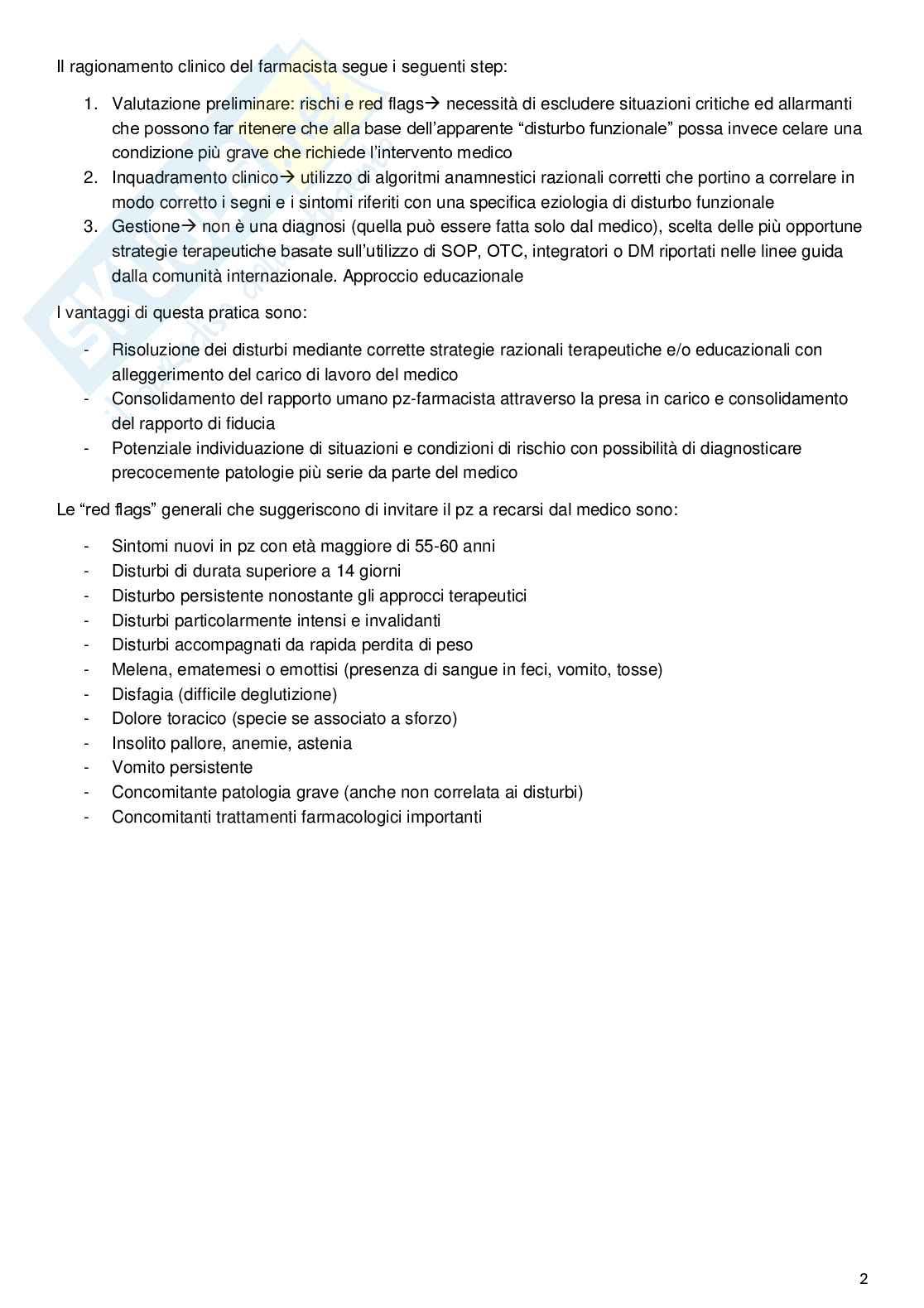 Gestione delle patologie minori da parte del farmacista Pag. 2
