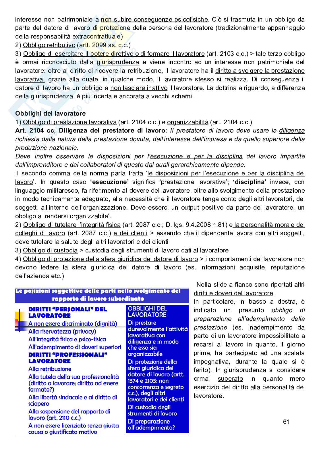 Appunti Diritto del lavoro Pag. 61