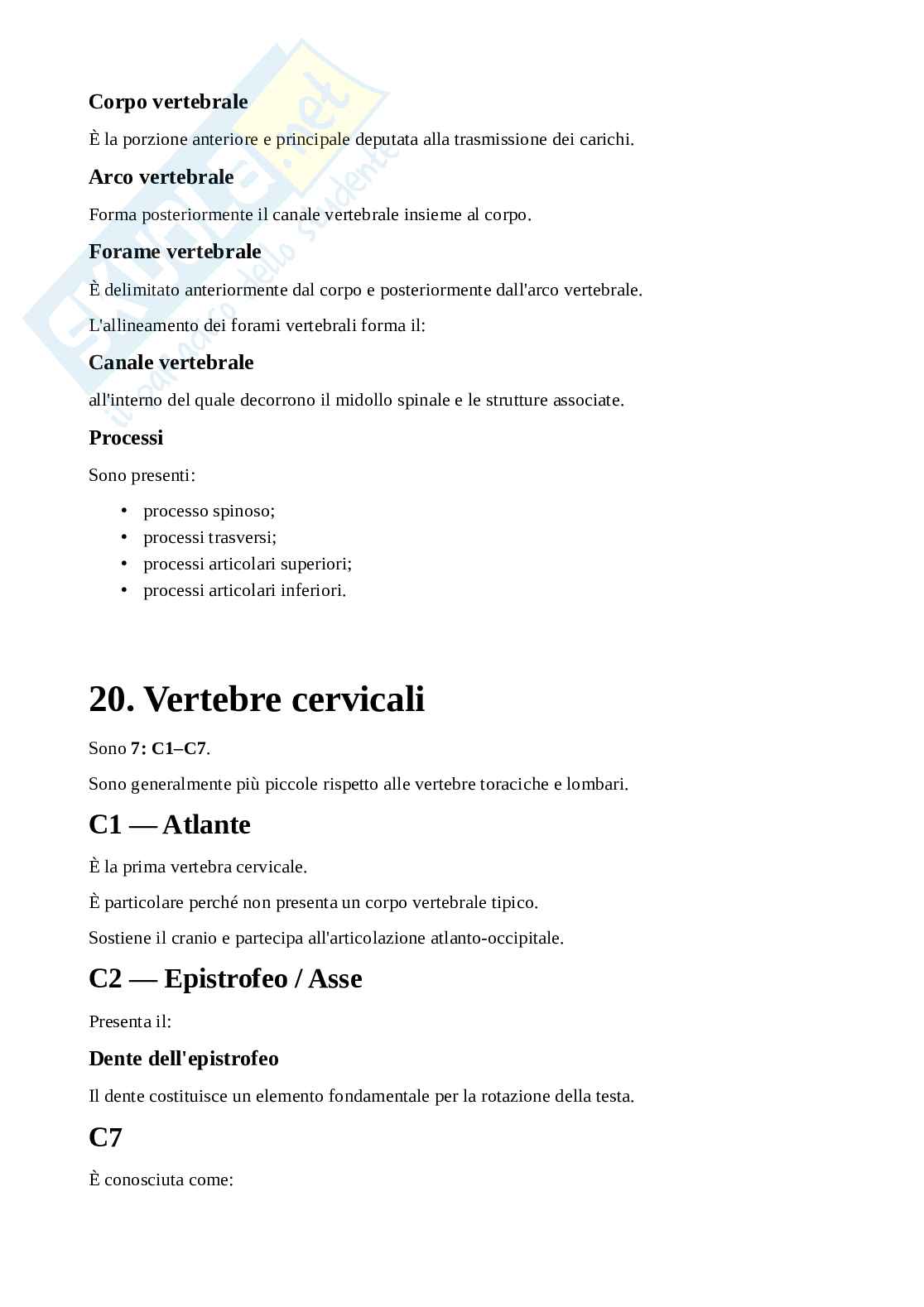 Appunti di Anatomia applicata all'attività motoria completi Pag. 11