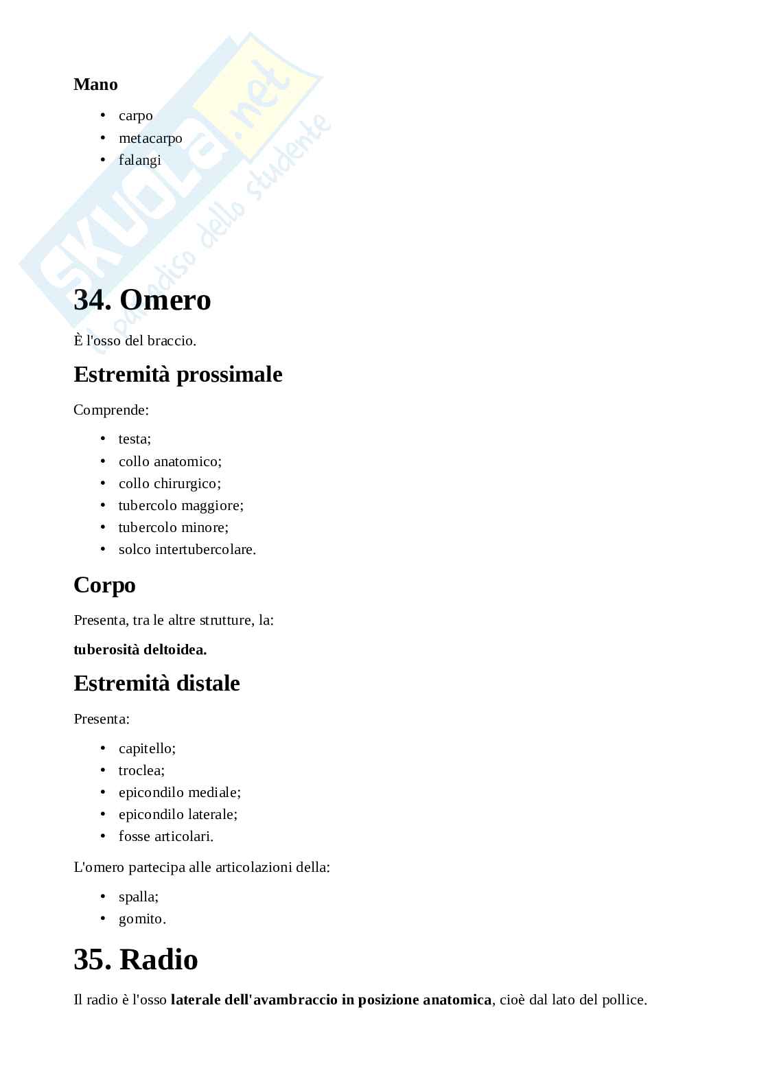 Appunti di Anatomia applicata all'attività motoria completi Pag. 16