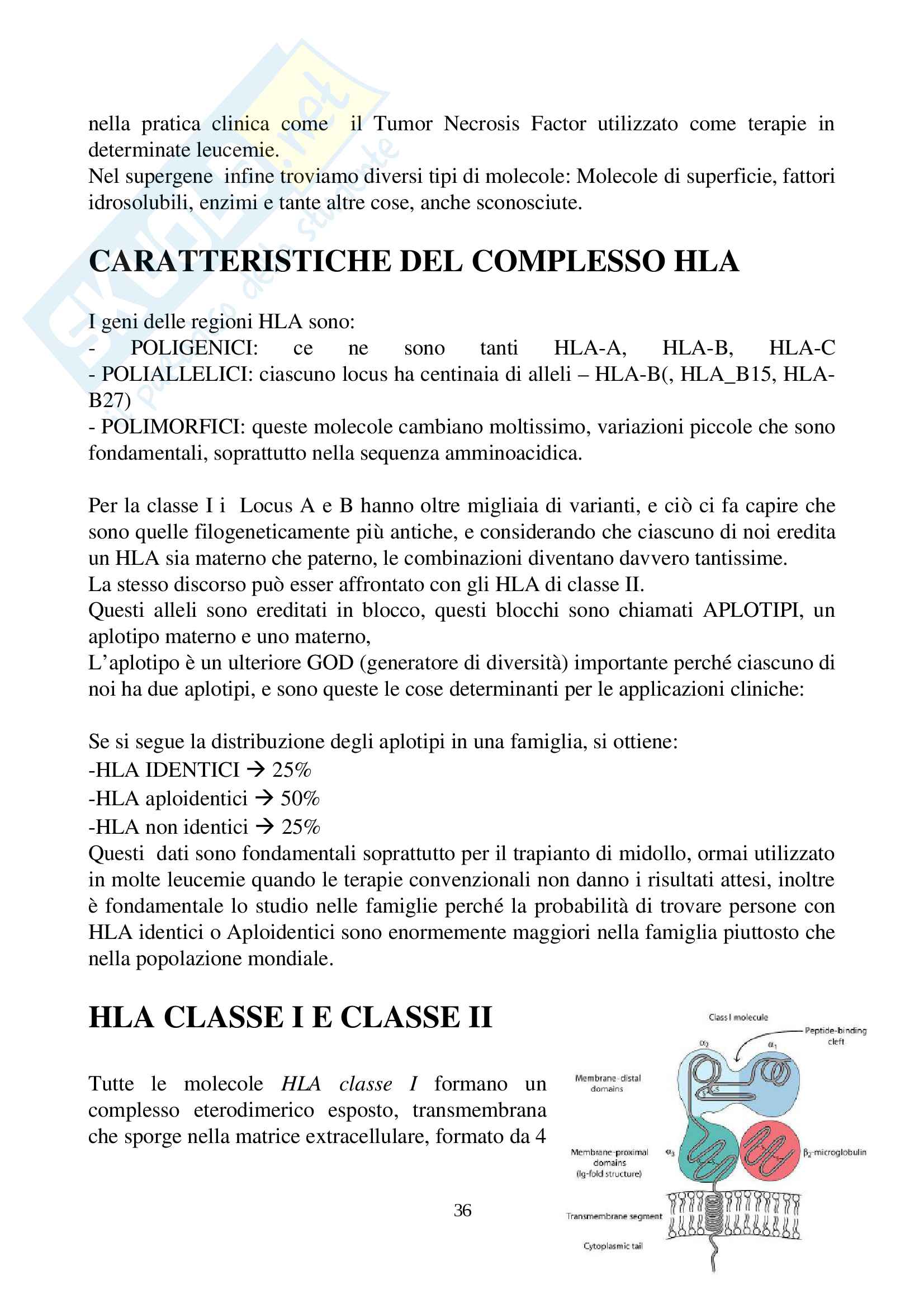 Genetica umana (malattie genetiche monofattoriali e complesse, HLA, ereditarietà, mutazioni, genetica delle popolazioni) Pag. 36