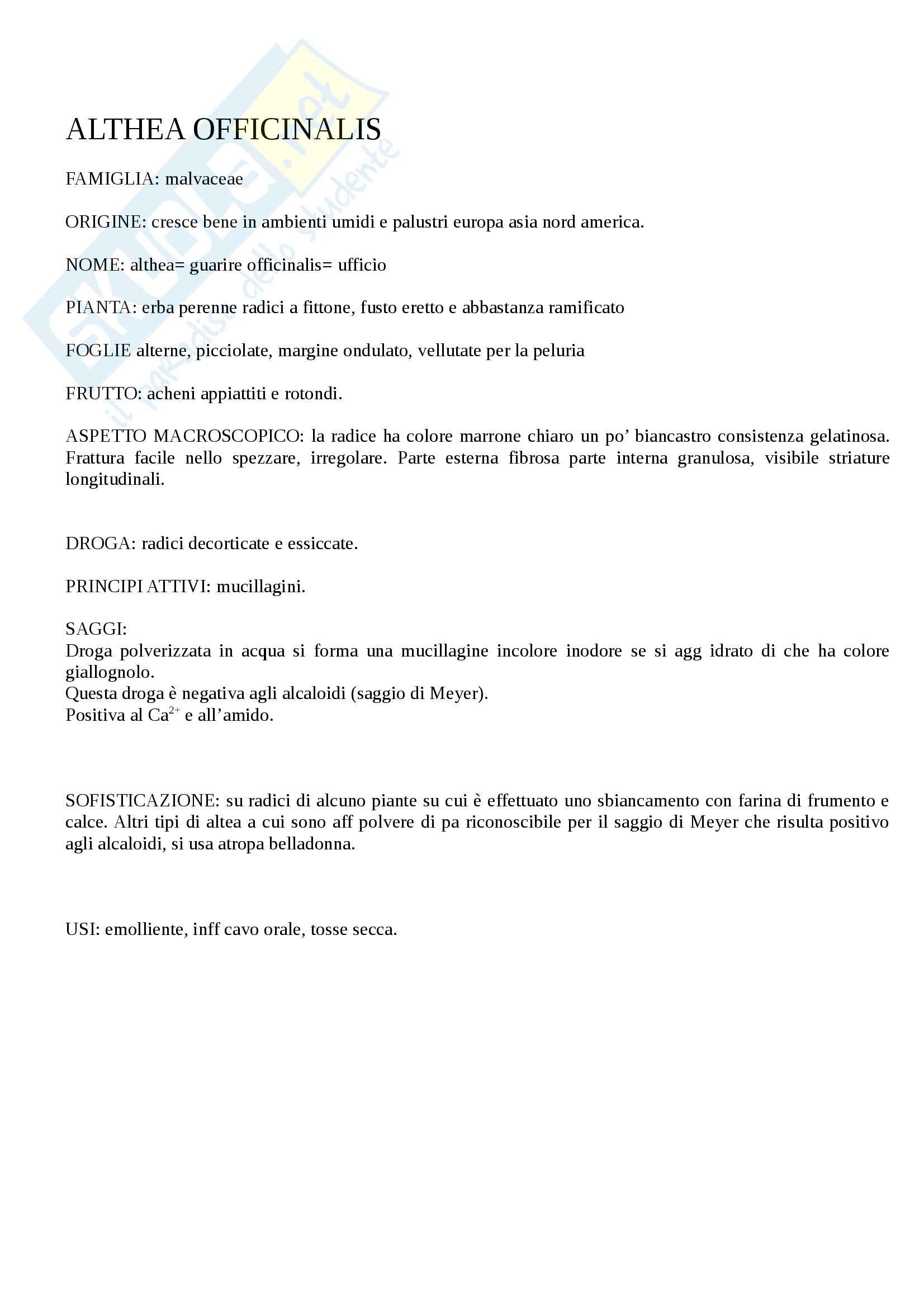 Tecniche Farmacognostiche - Appunti Pag. 2