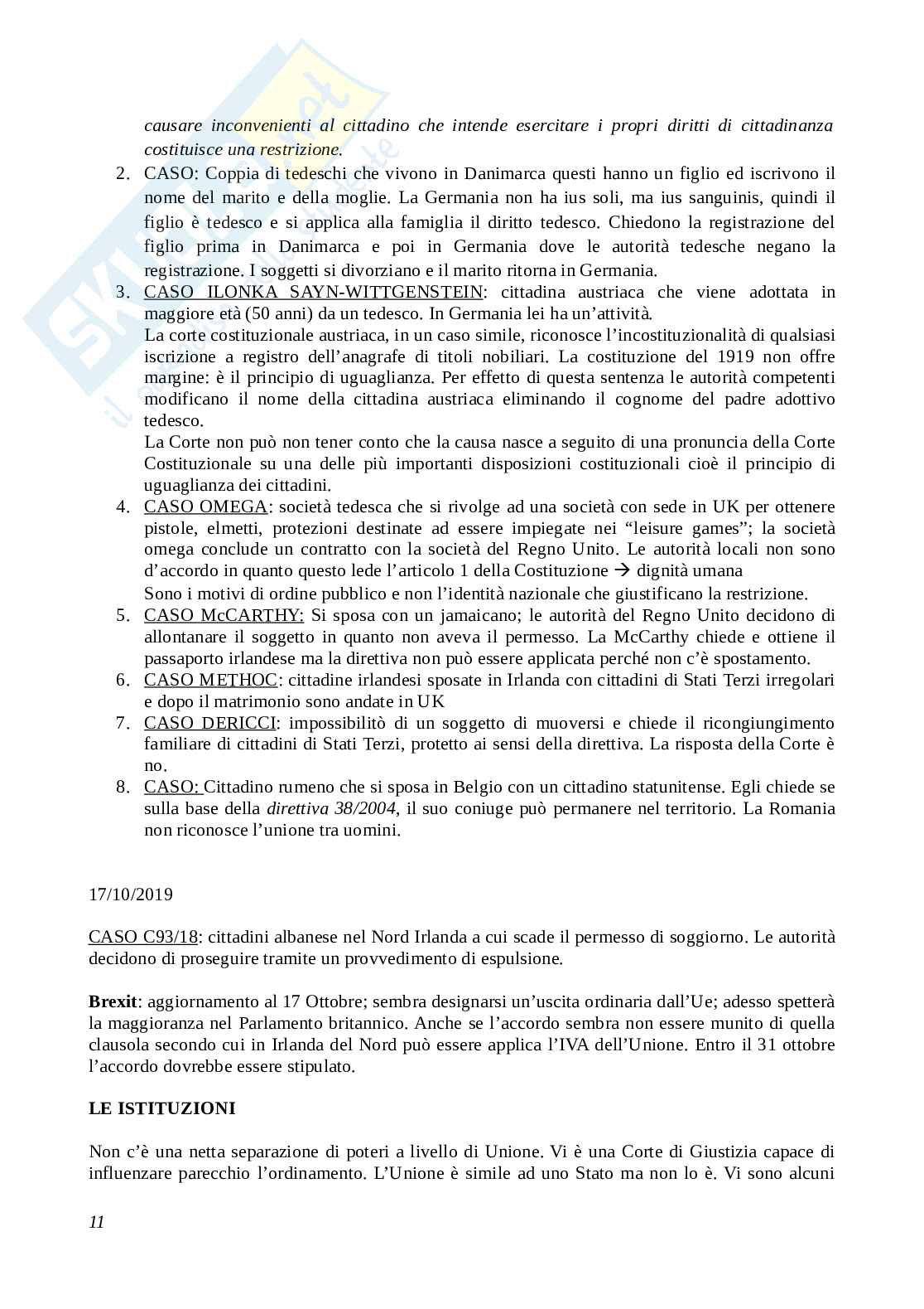 Appunti Diritto dell'Unione Europea Pag. 11