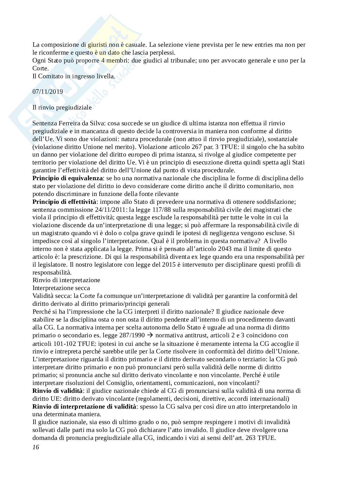 Appunti Diritto dell'Unione Europea Pag. 16