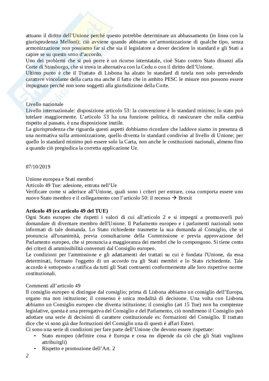 Appunti Diritto dell'Unione Europea Pag. 2
