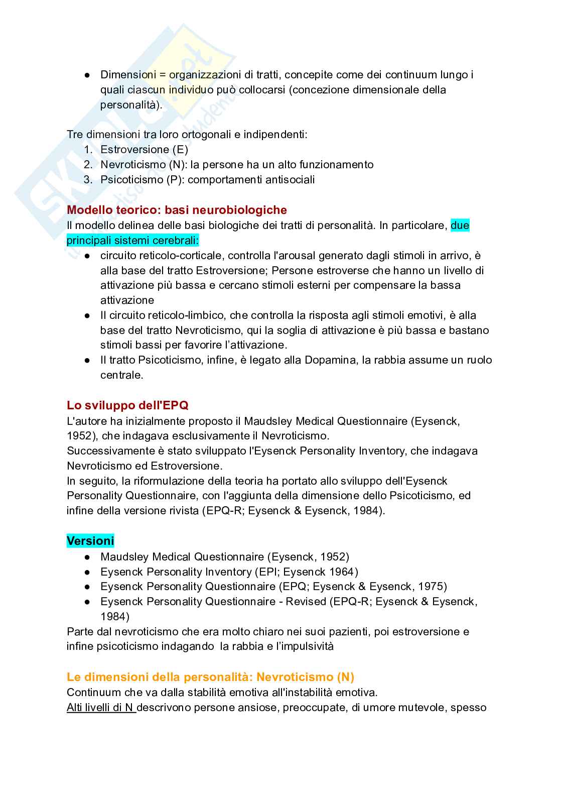 Appunti di Test di personalità Pag. 71